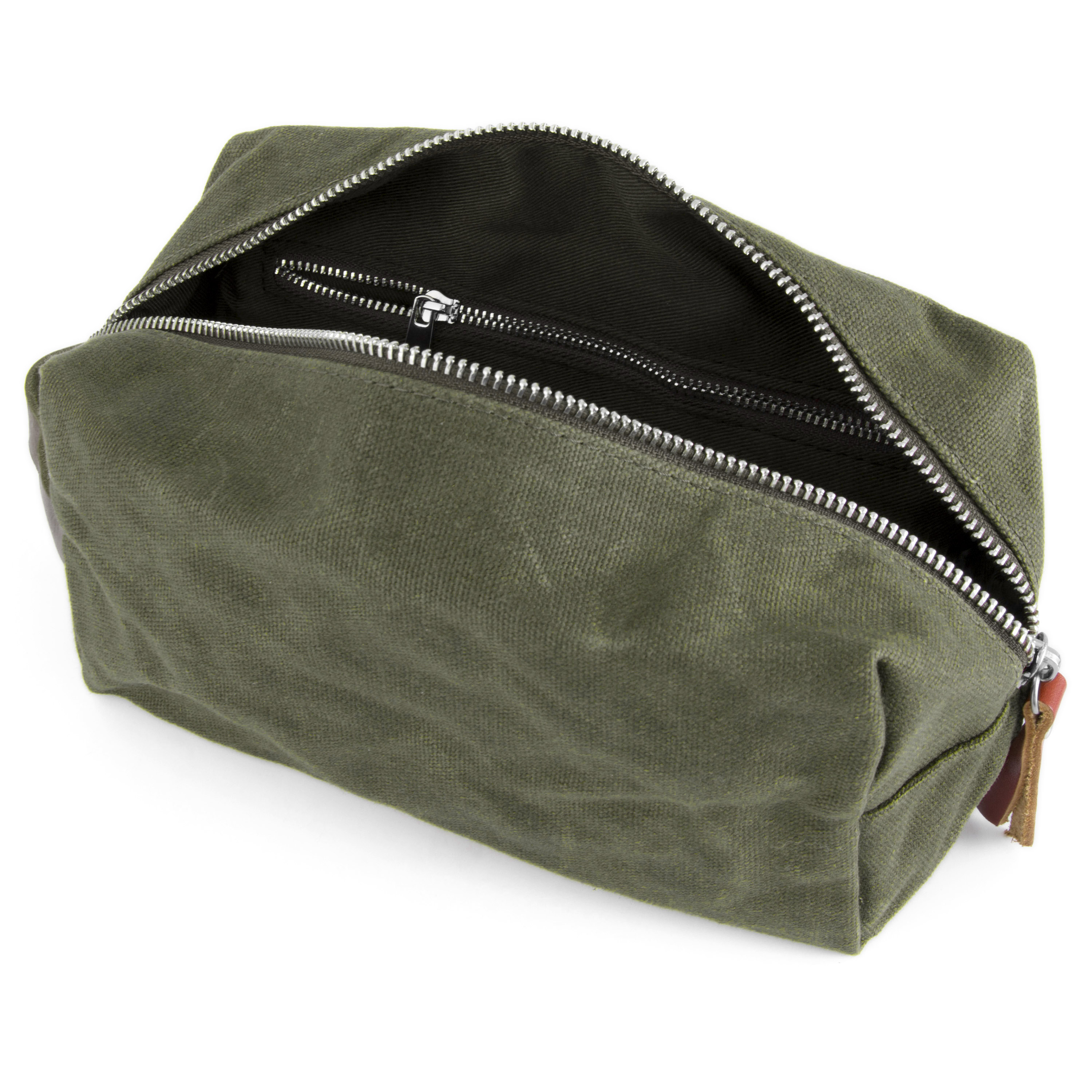 Geantă de baie din pânză cerată verde oliv Finch - 9