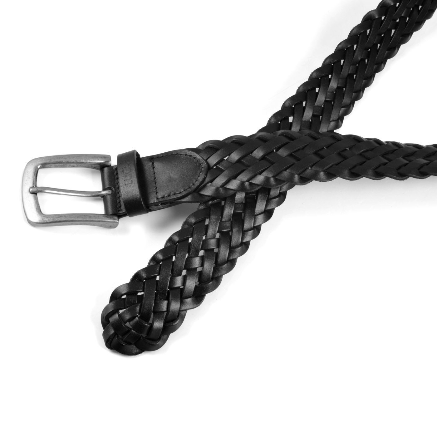 Schwarzer, geflochtener Gürtel - 2