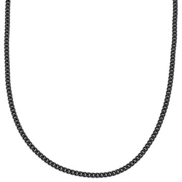Schwarze Ketten Halskette 4mm 