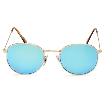Dandy aranyszínű keretes, kék polarizált lencsés napszemüveg