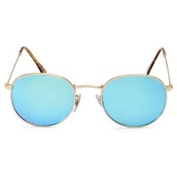 Dandysowe niebieskie spolaryzowane okulary przeciwsłoneczne