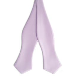 Light Violet Self-Tie Satin Diamond Tip Bow Tie