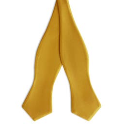 Golden Brown Self-Tie Grosgrain Diamond Tip Bow Tie