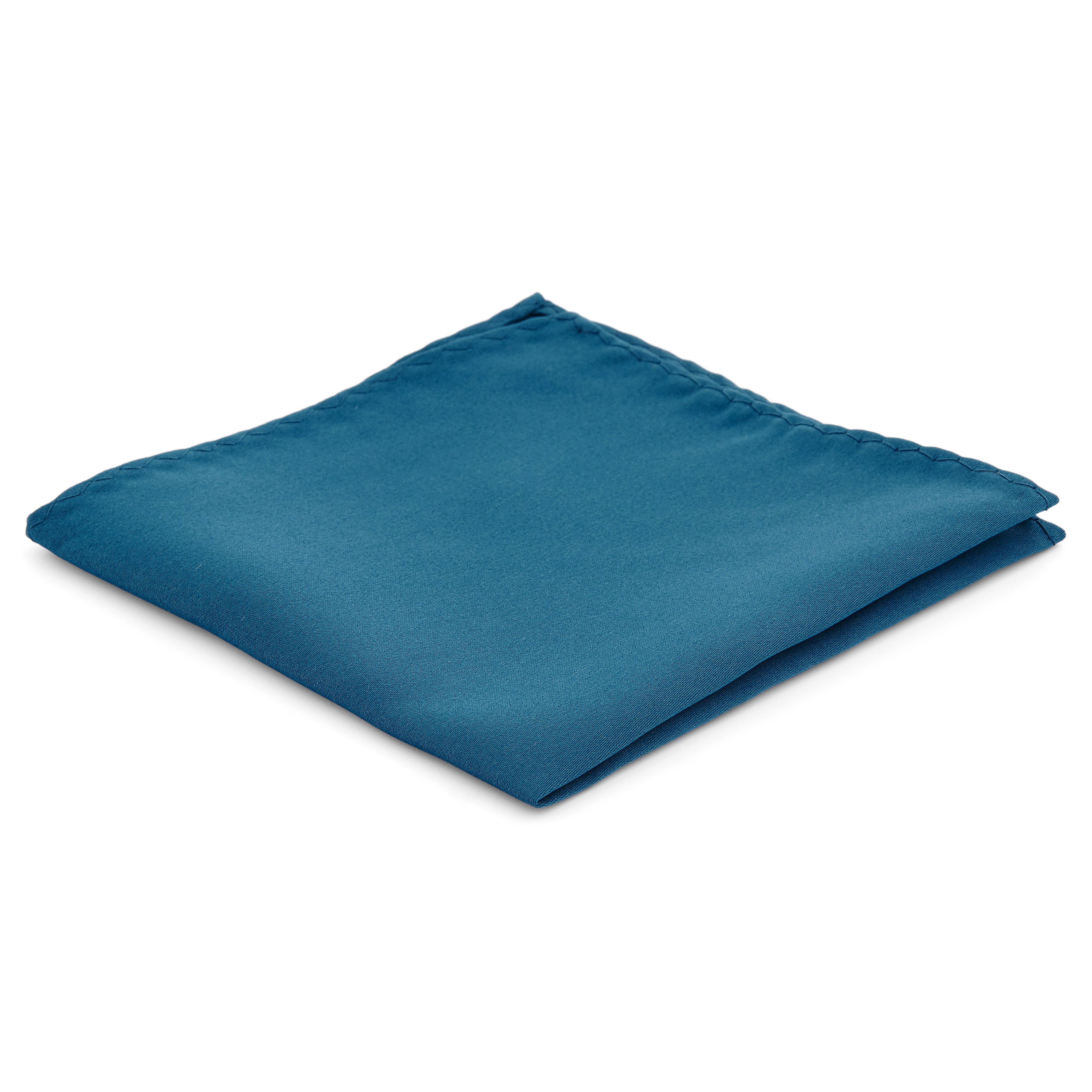 Petrol Blue Simple Pocket Square - 1