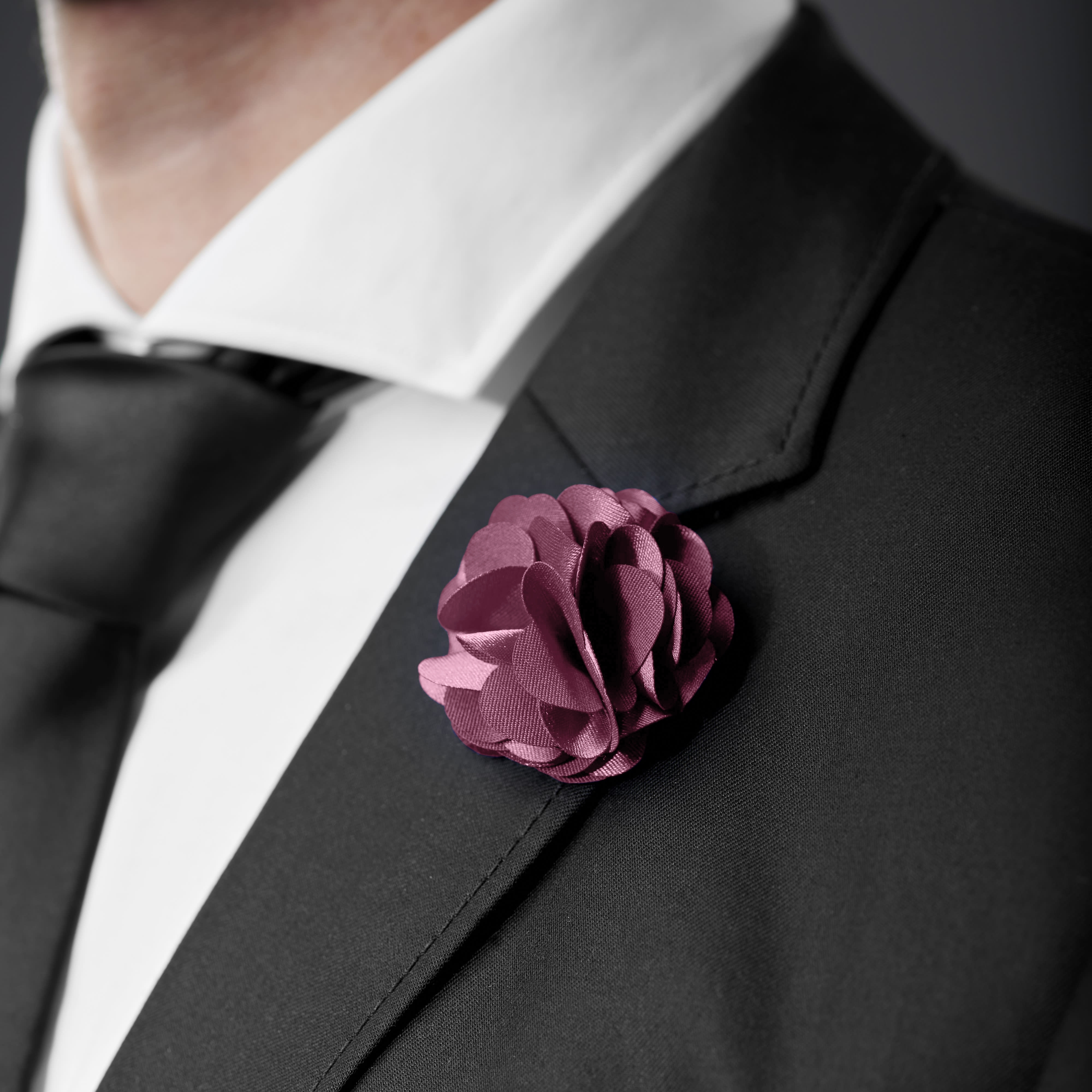 Neon Pink Luxurious Flower Lapel Pin, In stock!