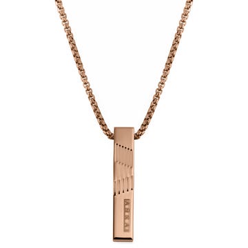 Rico | Rose Gold-Tone Stainless Steel Rectangular Box Chain Necklace