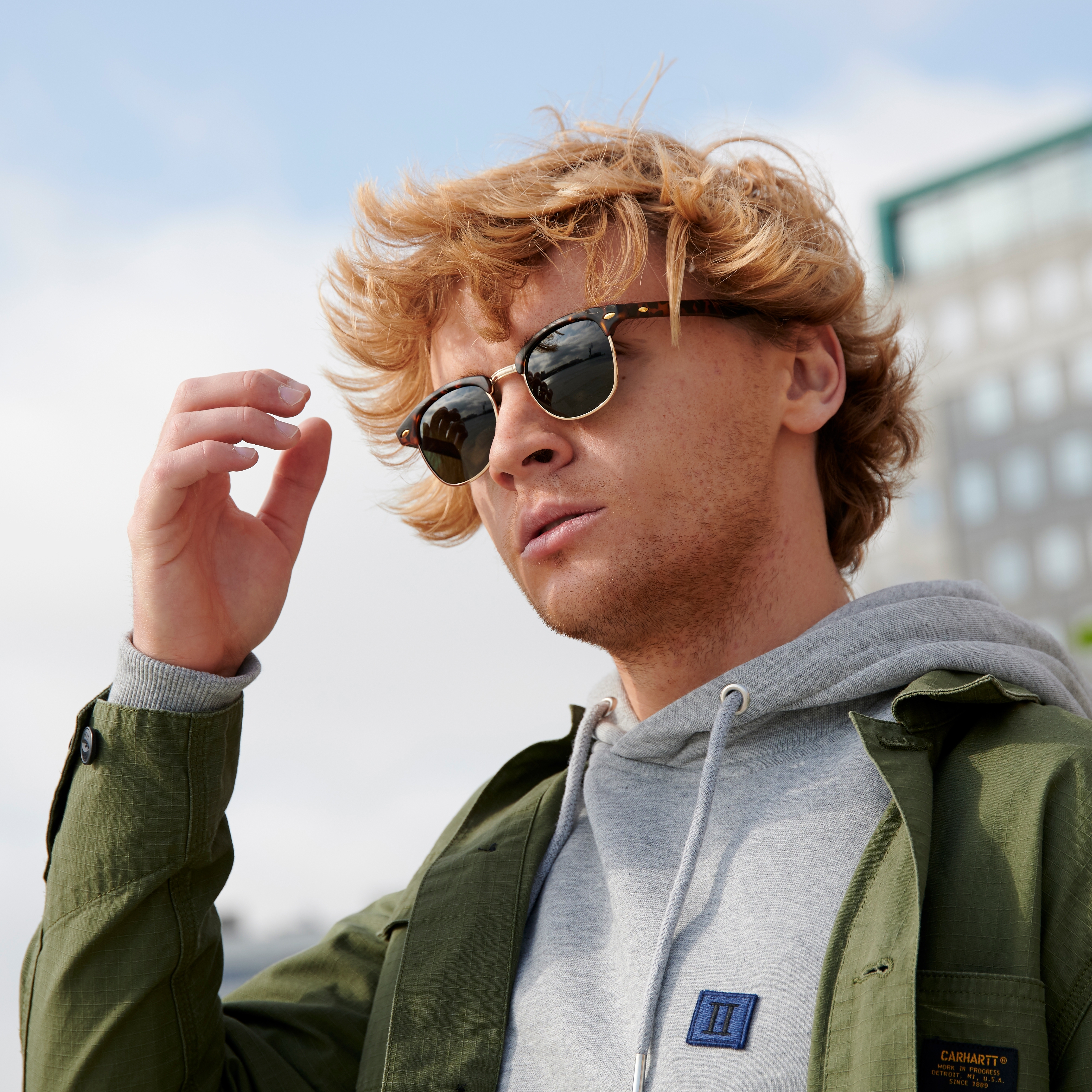 Óculos de Sol Verdes e Padrão Tartaruga - 5