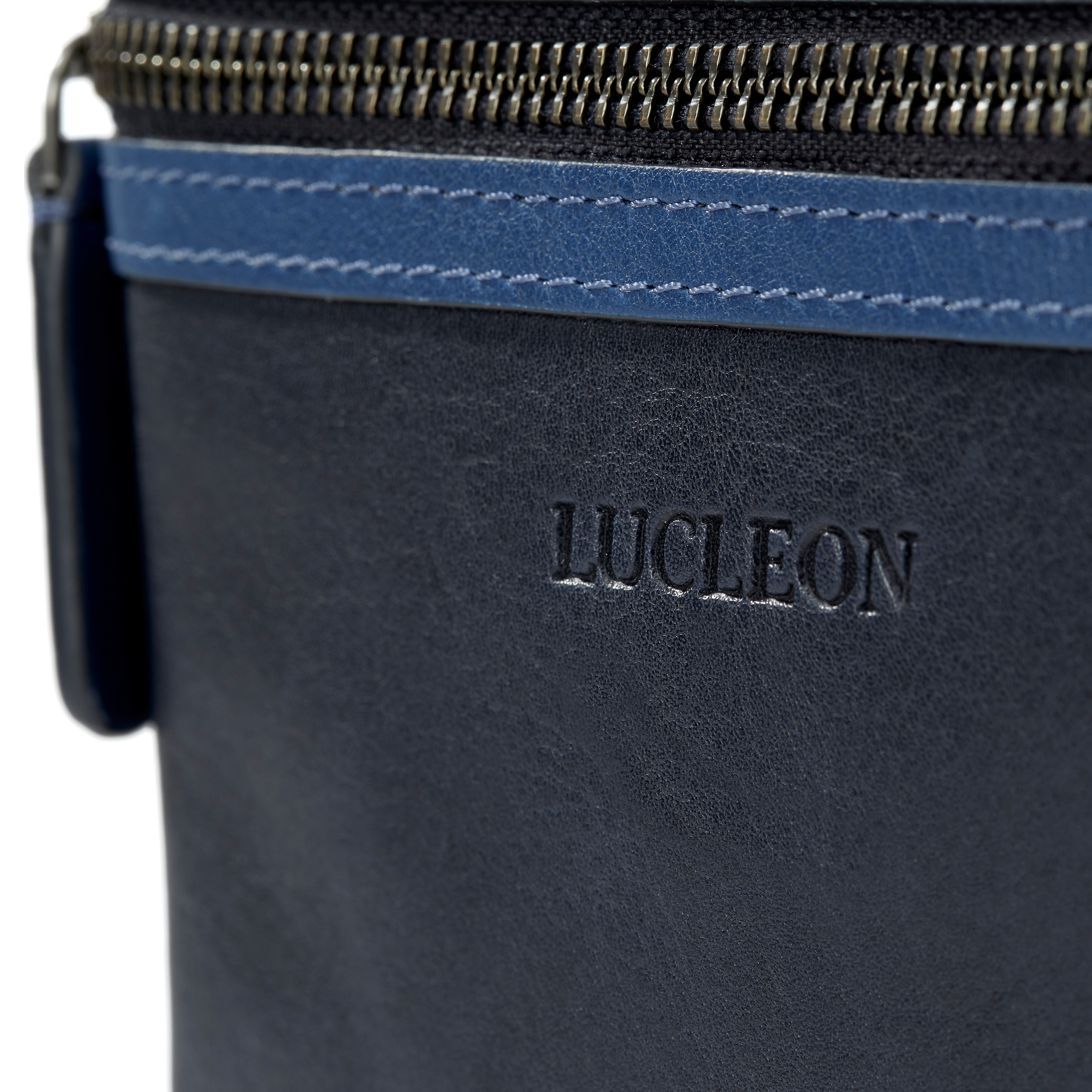 Liam Marineblauw & Kobaltblauwe Lederen Tablethoes - 6
