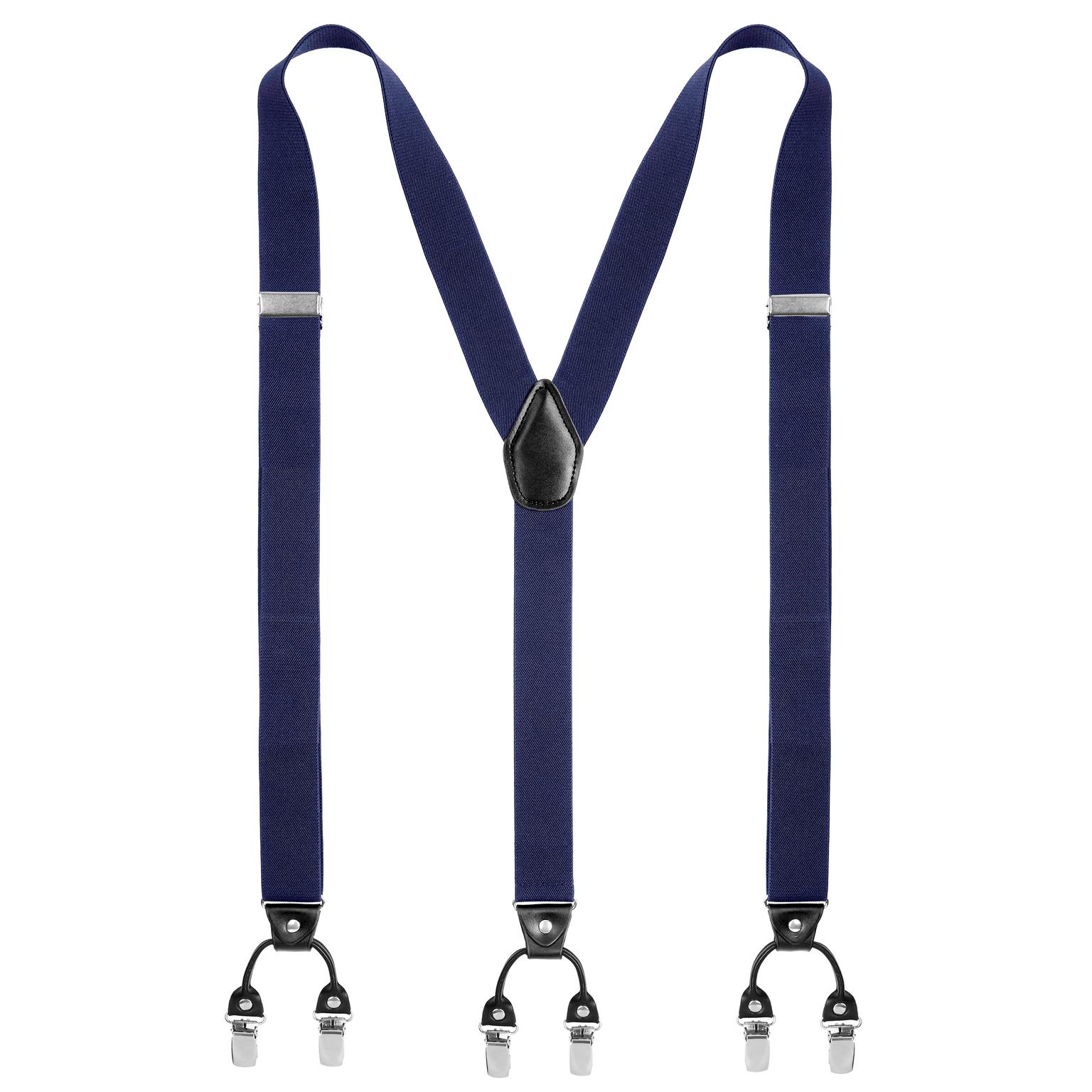 XL Wide Deep Blue Clip-On Suspenders XL Wide Deep Blue Clip-On Suspenders