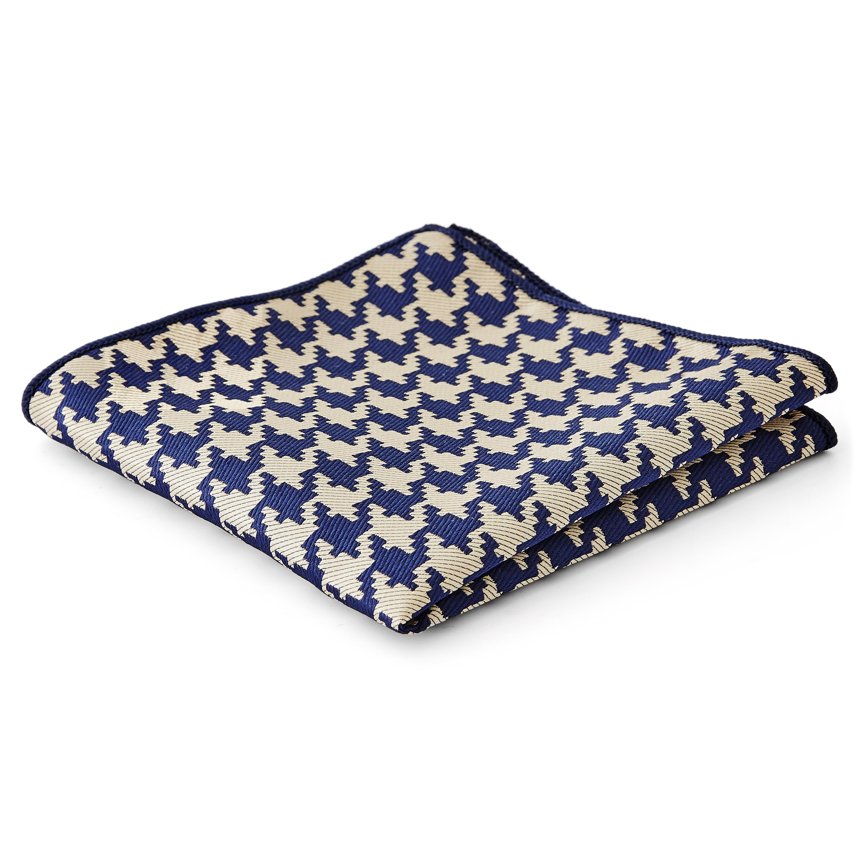 Blauw en Crèmekleurige Pochet met Vlakken - 1