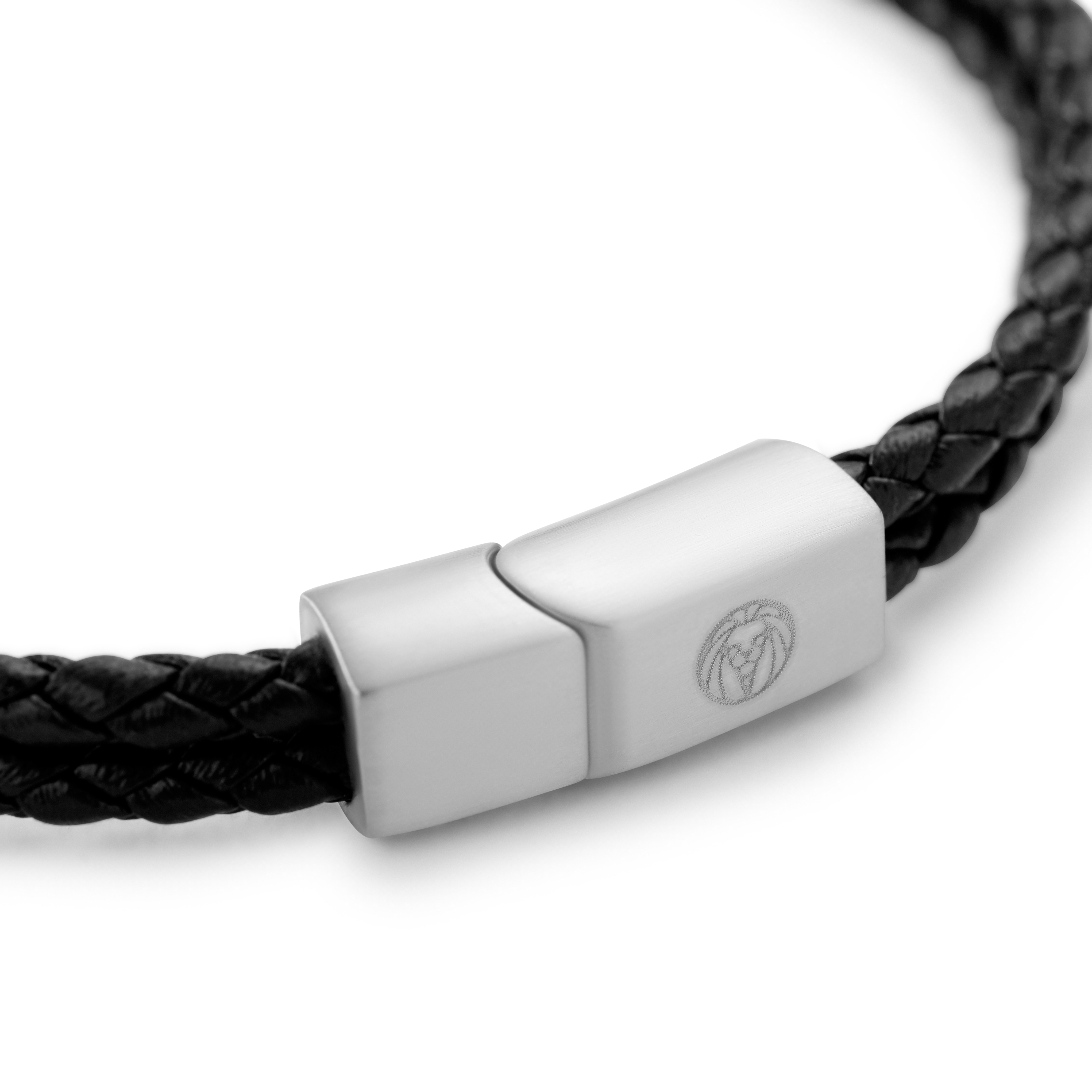 Nomen | Svart Läderarmband med Silverfärgad ID-platta - 6