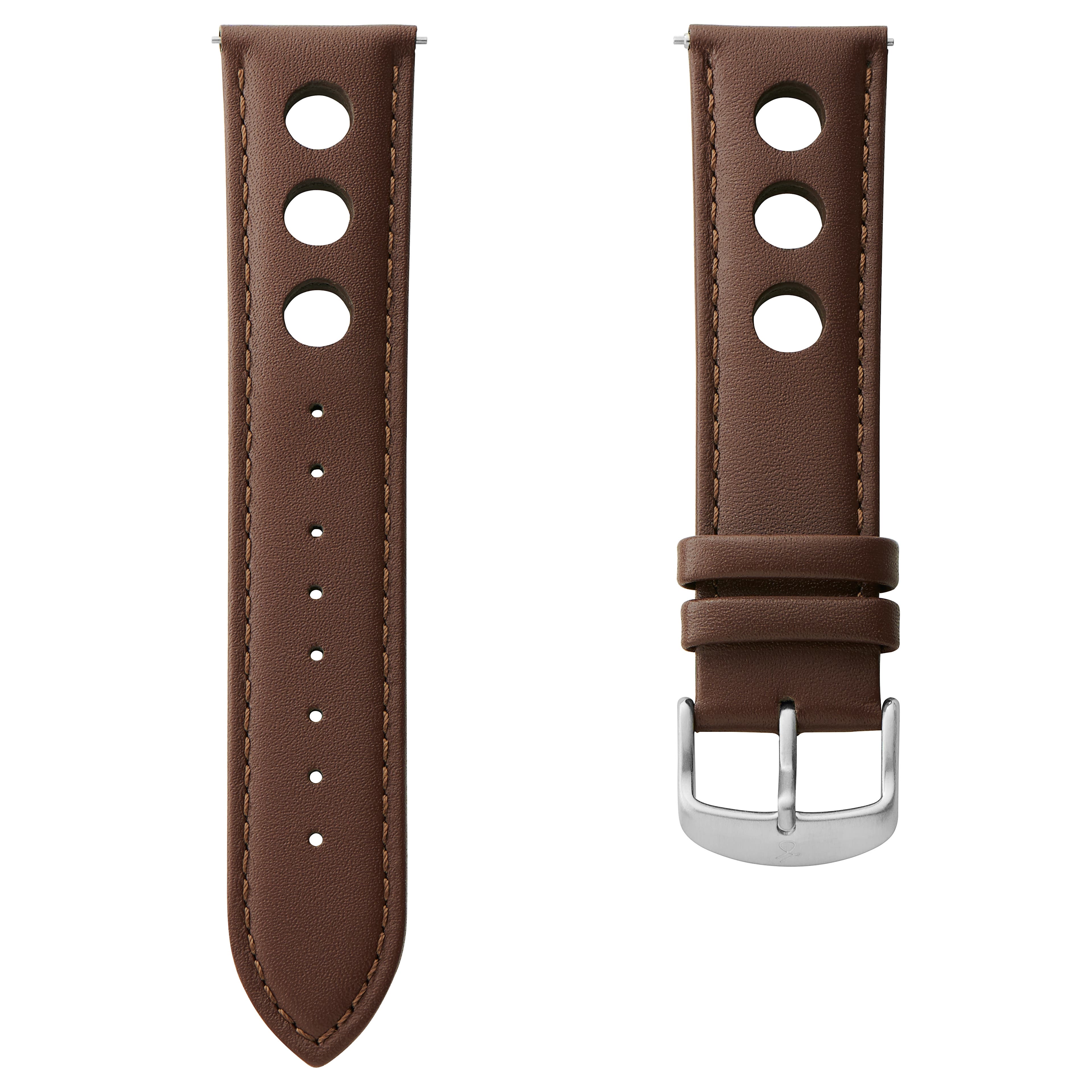 Monterey | Brown Leather Racing Watch Strap