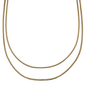 Rico Layered Gold-tone Double Chain Necklace