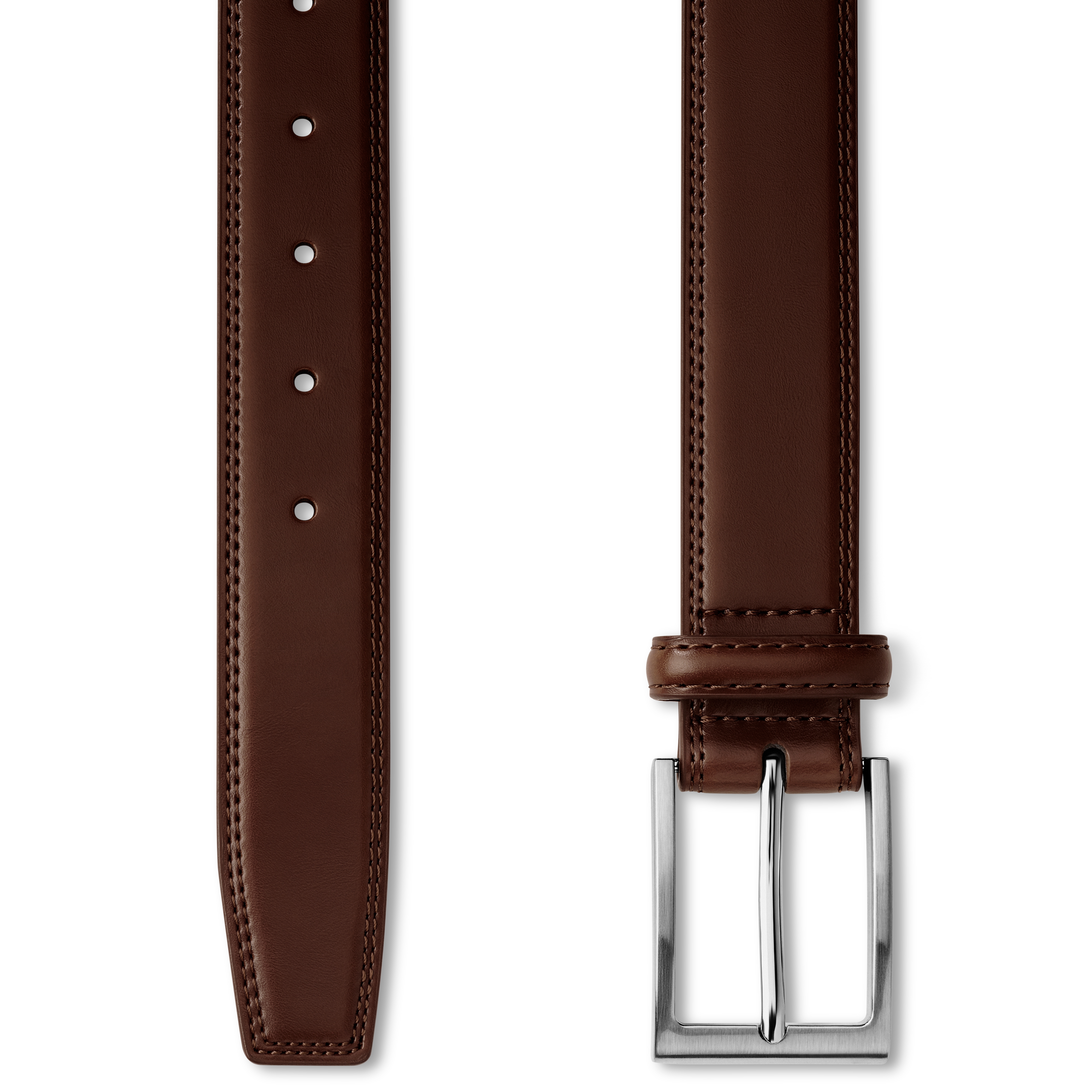 Ceinture en similicuir verni marron foncé - 2