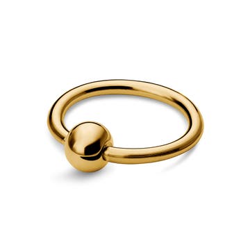 1/4" (6 mm) Gold-Tone Surgical Steel Captive Bead Ring 1/4" (6 mm) Gold-Tone Surgical Steel Captive Bead Ring
