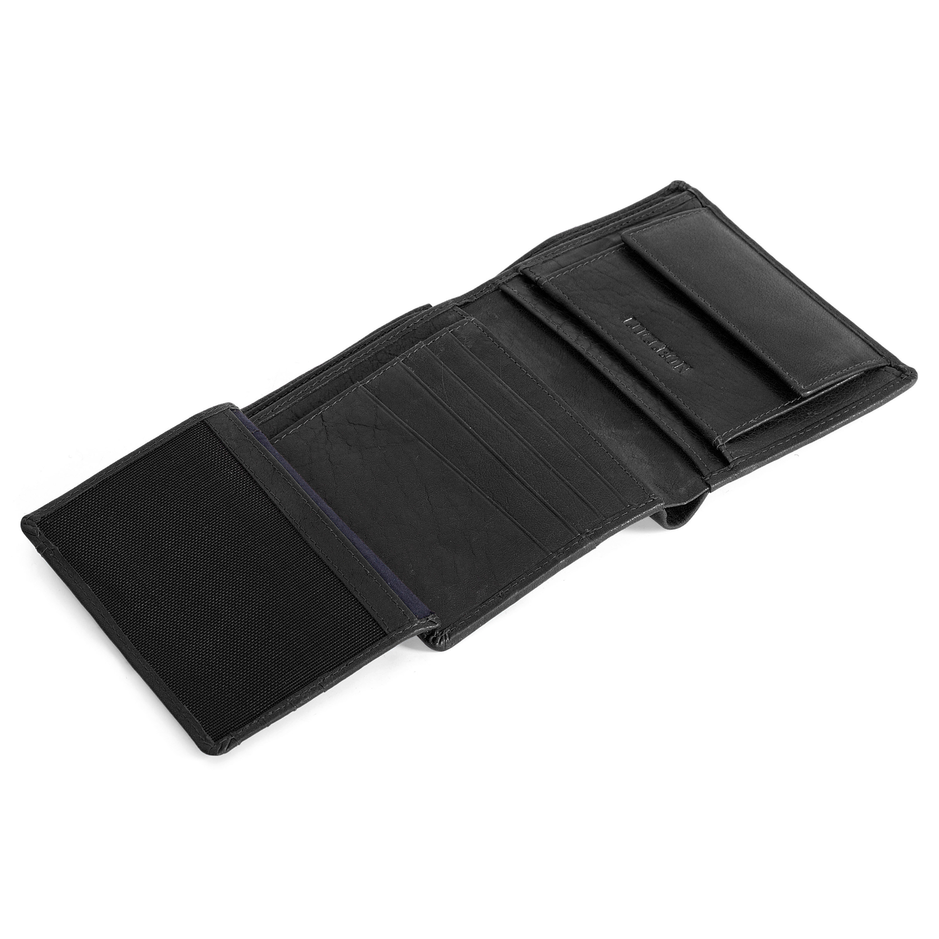 Μαύρο Δερμάτινο Πορτοφόλι Montreal Rustic RFID - 11