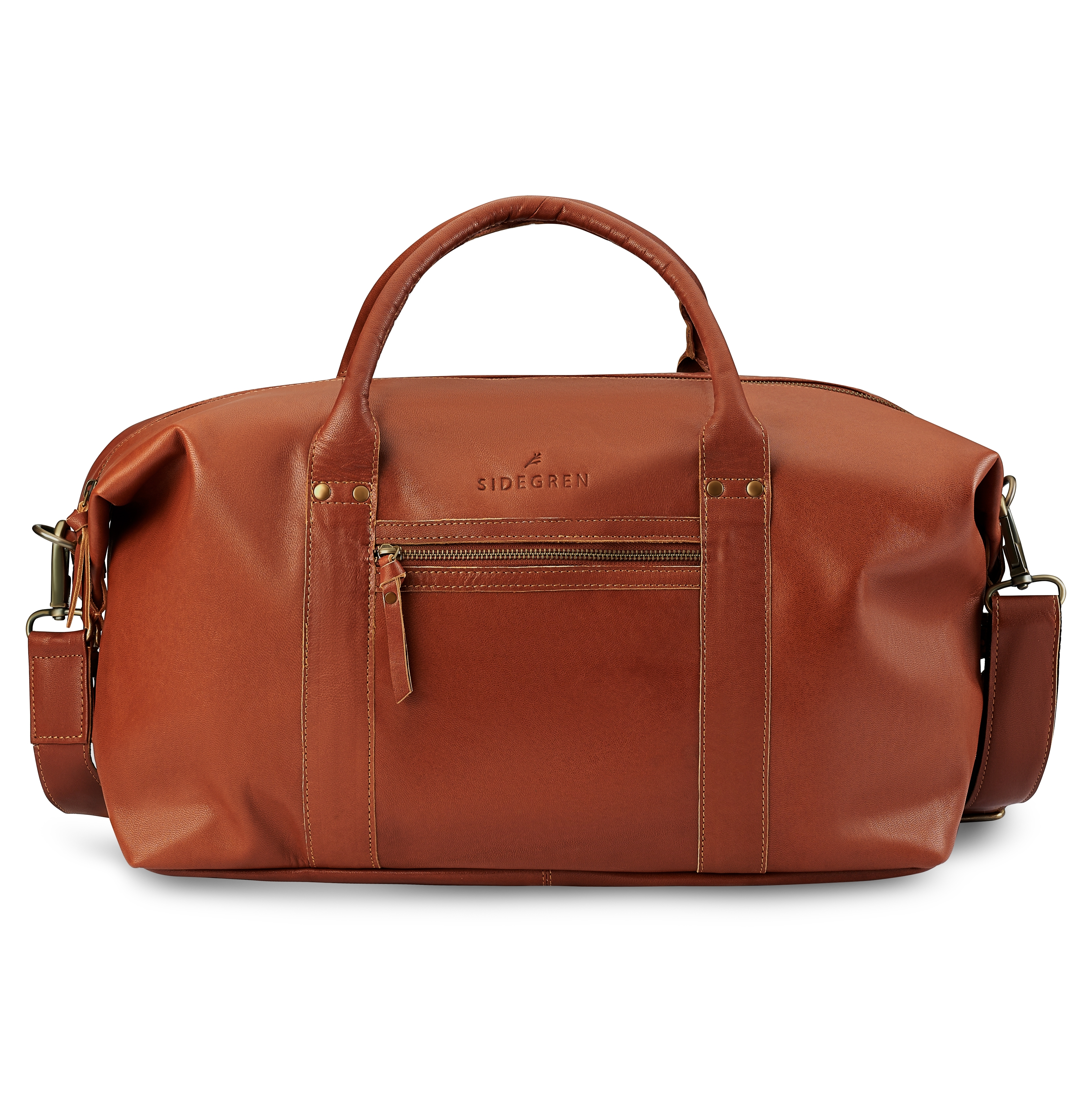 Fidei | Mokkakleurige Volnerf Geitenleren Weekendtas - 3