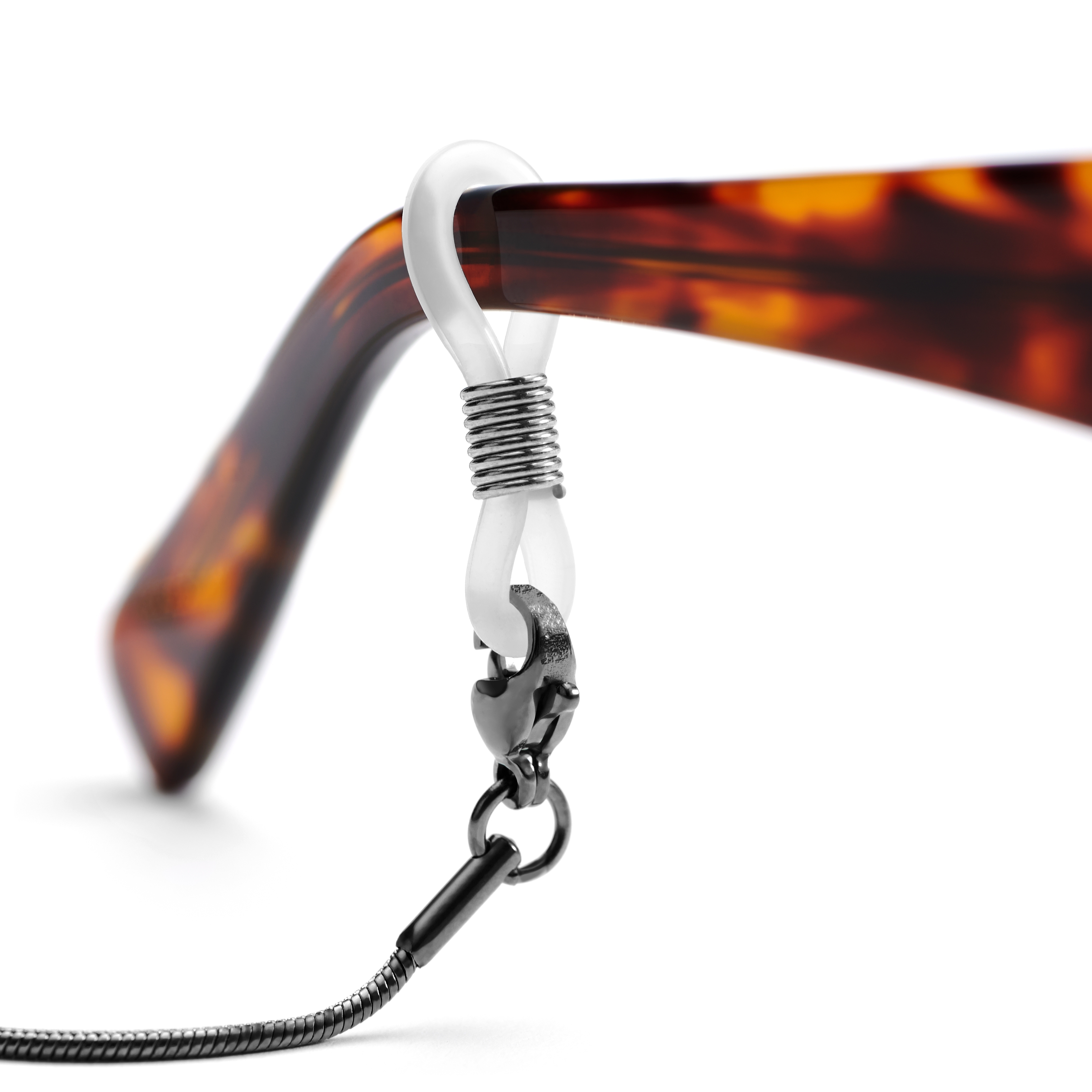 Lanț plat pentru ochelarii de soare din oțel inoxidabil negru - 3