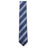 Cravată cu dungi albastru regal, albastru deschis și albe