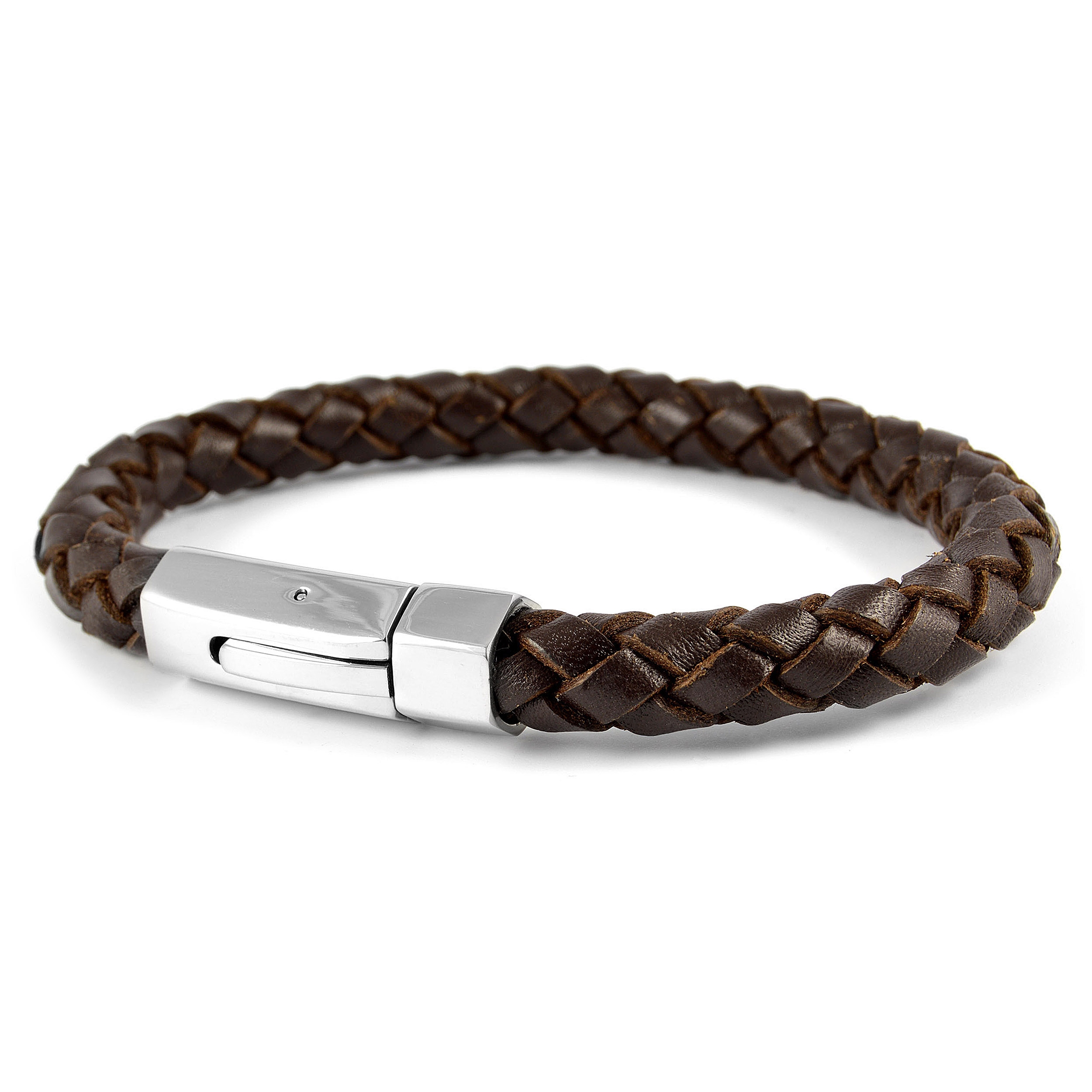 Ciemnobrązowa skórzana bransoletka Bolo 8 mm - 3