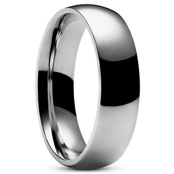 Aesop | 6 mm Polished Silver-Tone Titanium Ring