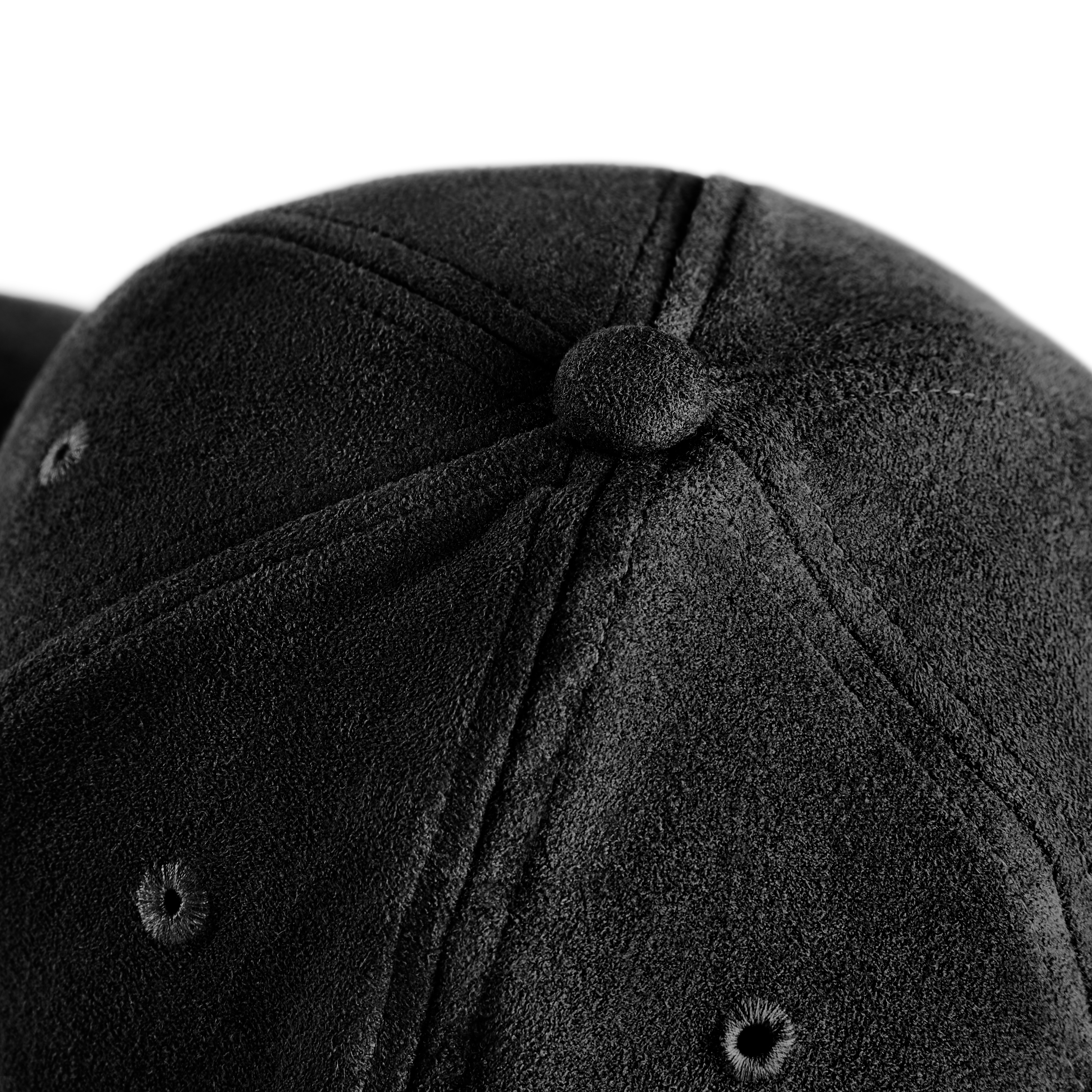 Lacuna | Black Faux Suede Baseball Cap - 5