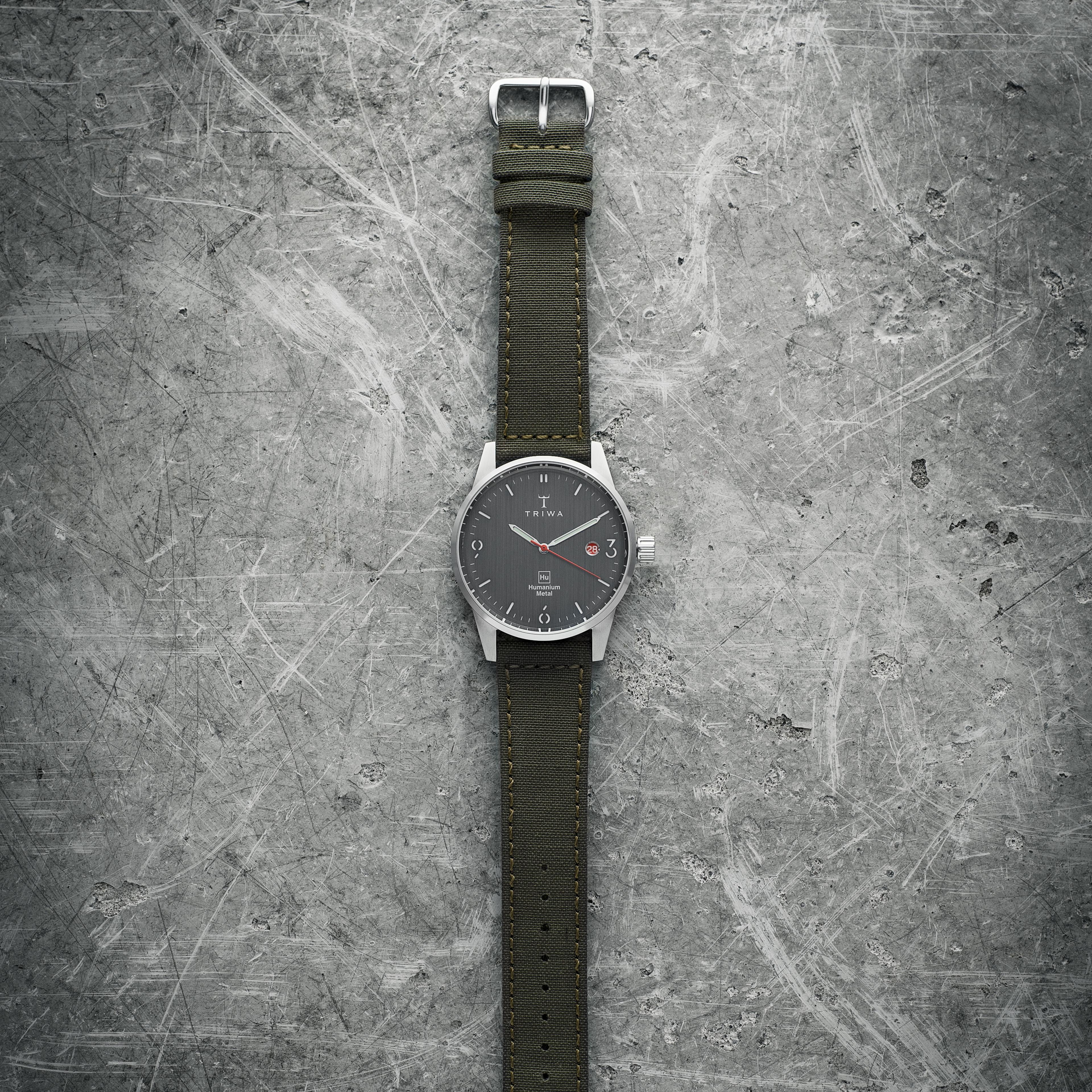 Hu39D Slate - zeleni sat - 9