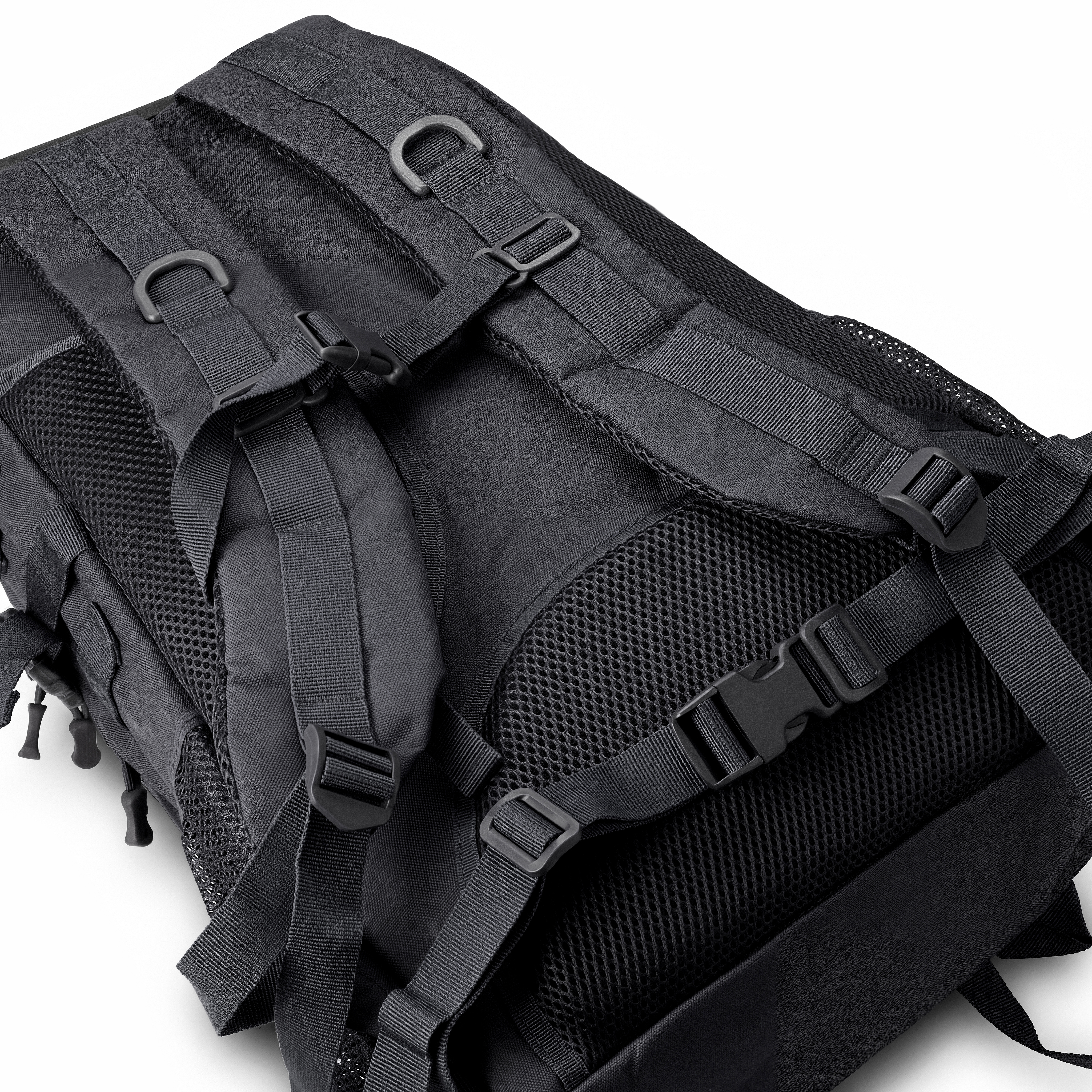 Expedition | Schwarzer taktischer Rucksack mit 35 L Volumen und mehreren Fächern sowie Patch-Fläche - 4