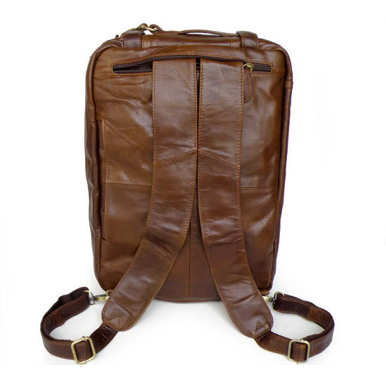 Lysebrun Tino Multi Lædertaske - 4