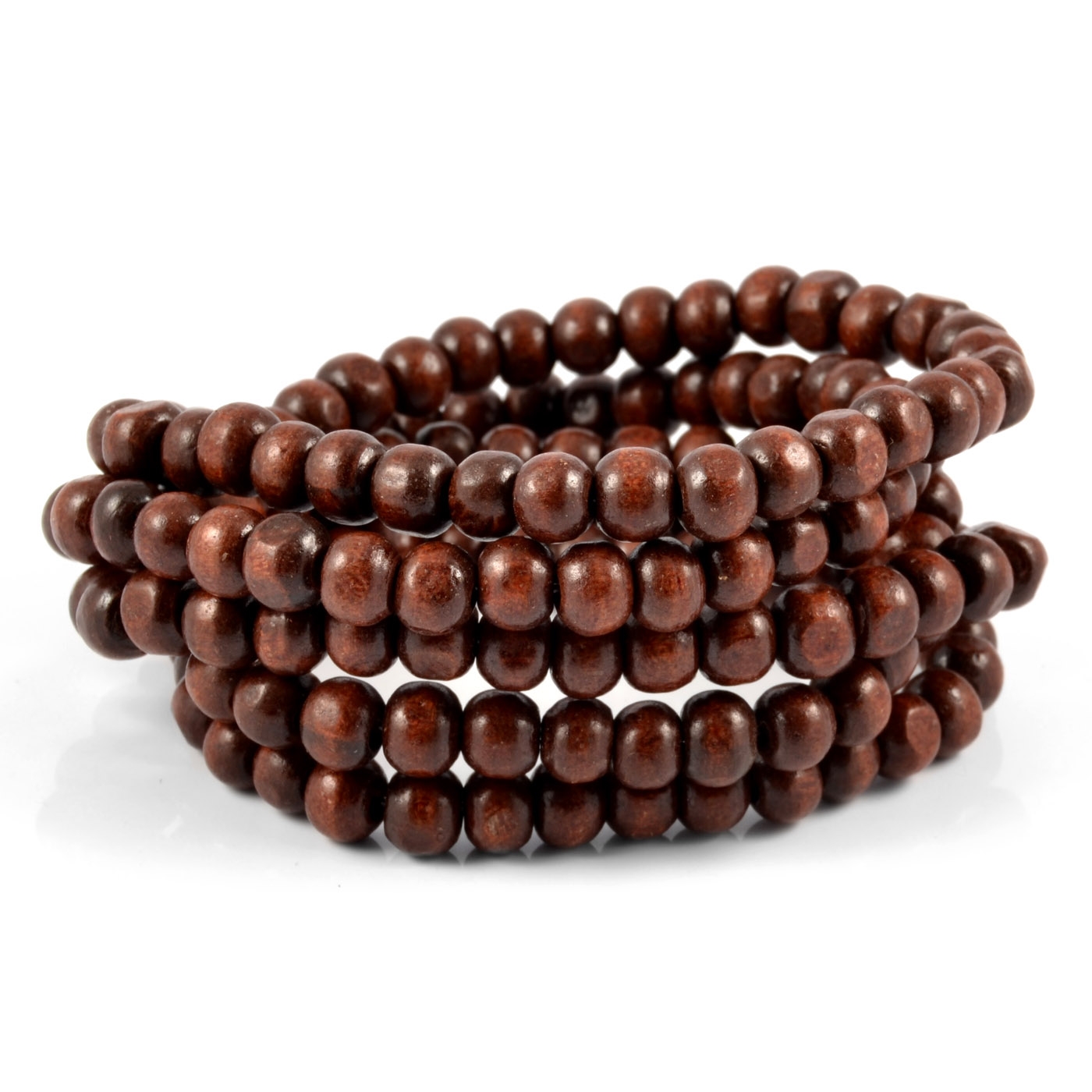  Brown Wooden Pearl Necklace - 2