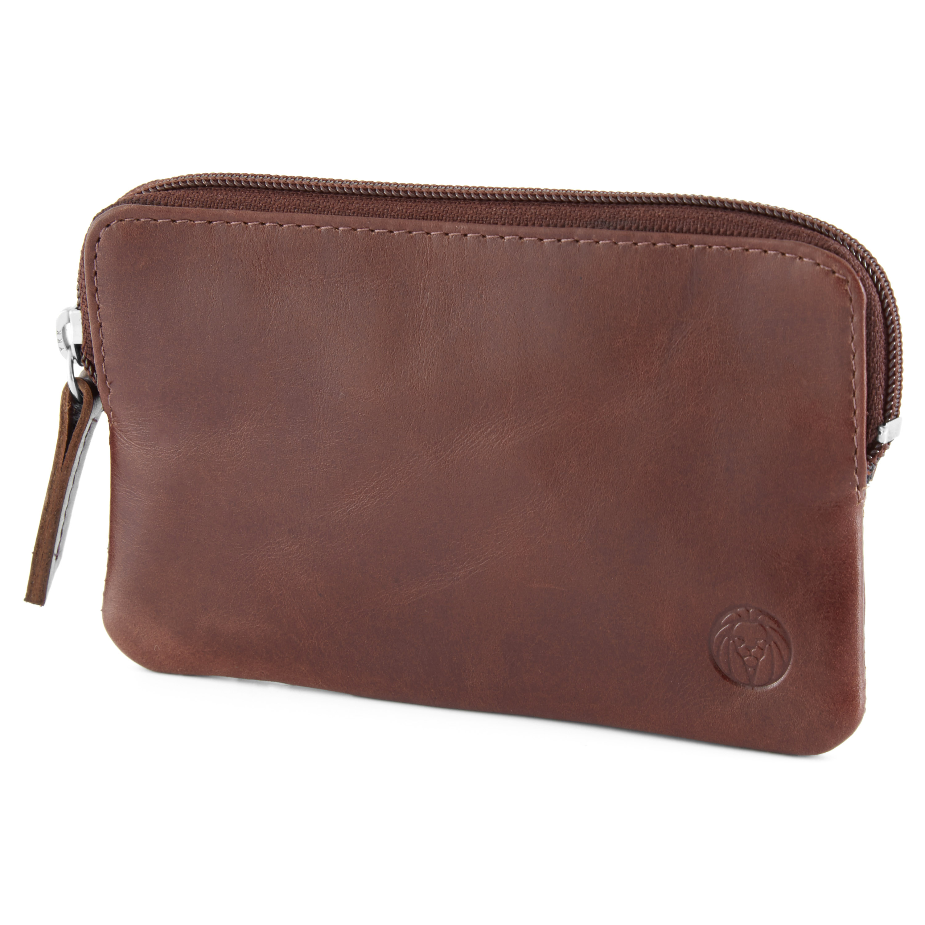 Braune Jasper Leder Geldbörse Mit Reißverschluss - 3