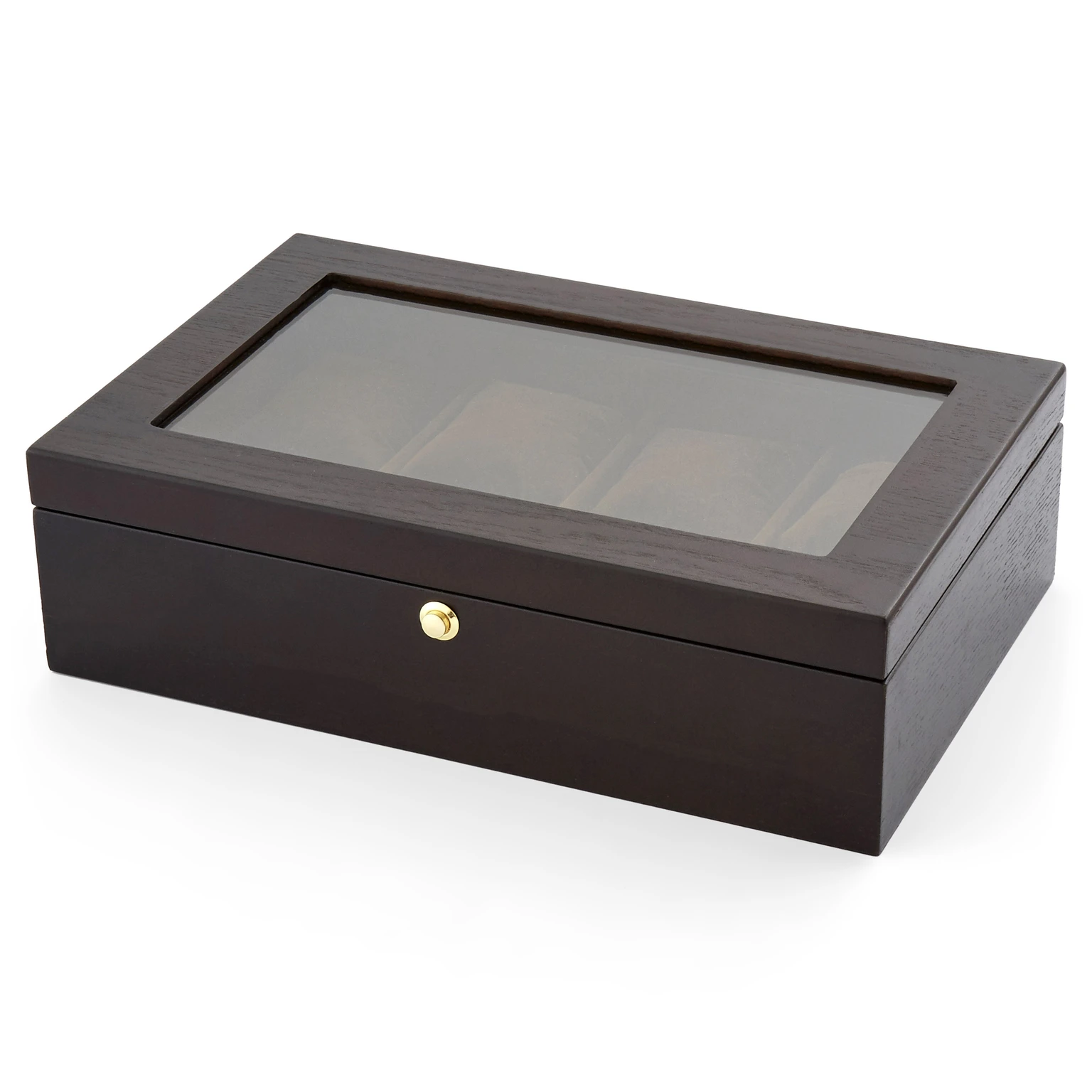 Caja de fresno oscuro para 8 relojes Caja de fresno oscuro para 8 relojes