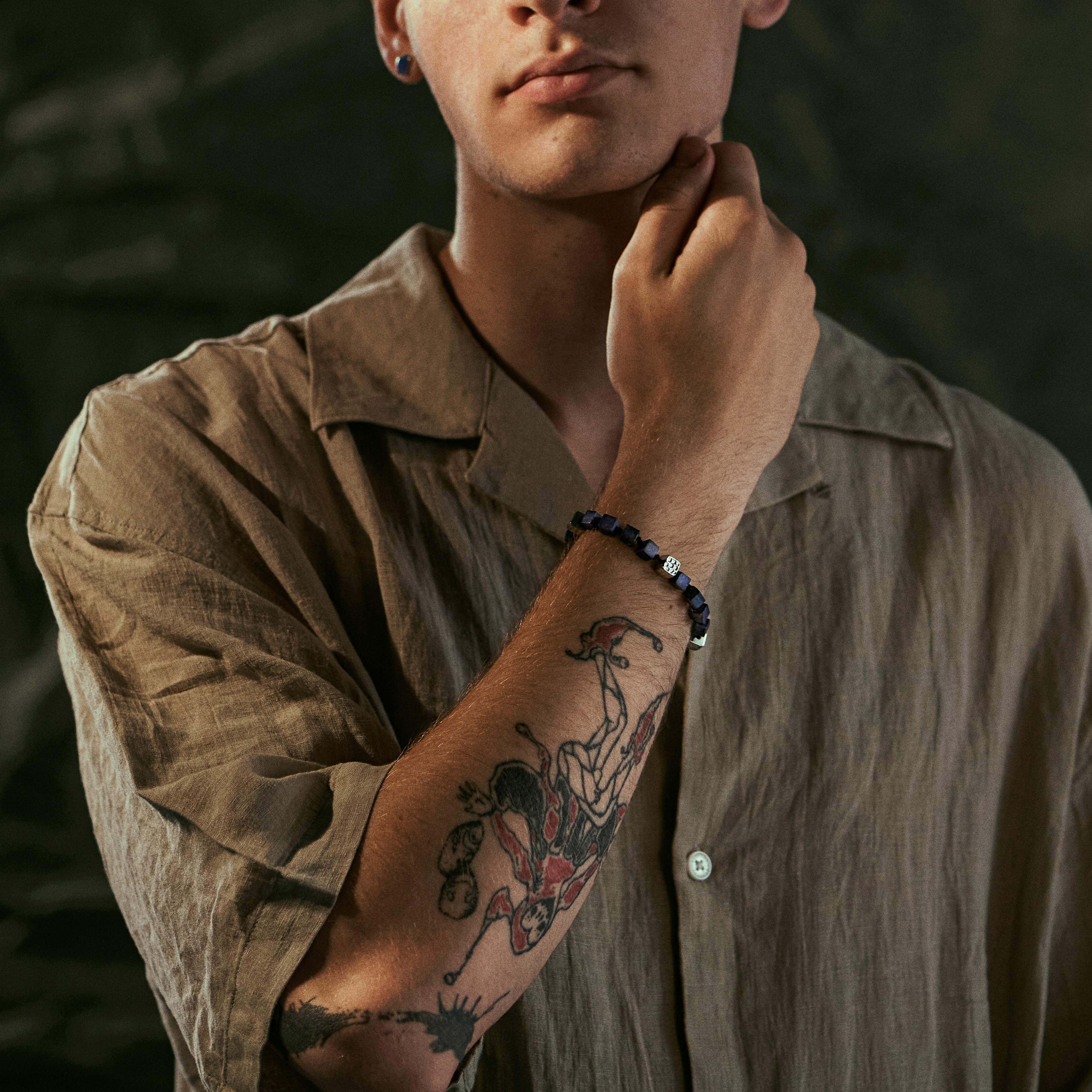 Orphic | Lapis Lazuli & Silver-Tone Stainless Steel Bracelet - 5