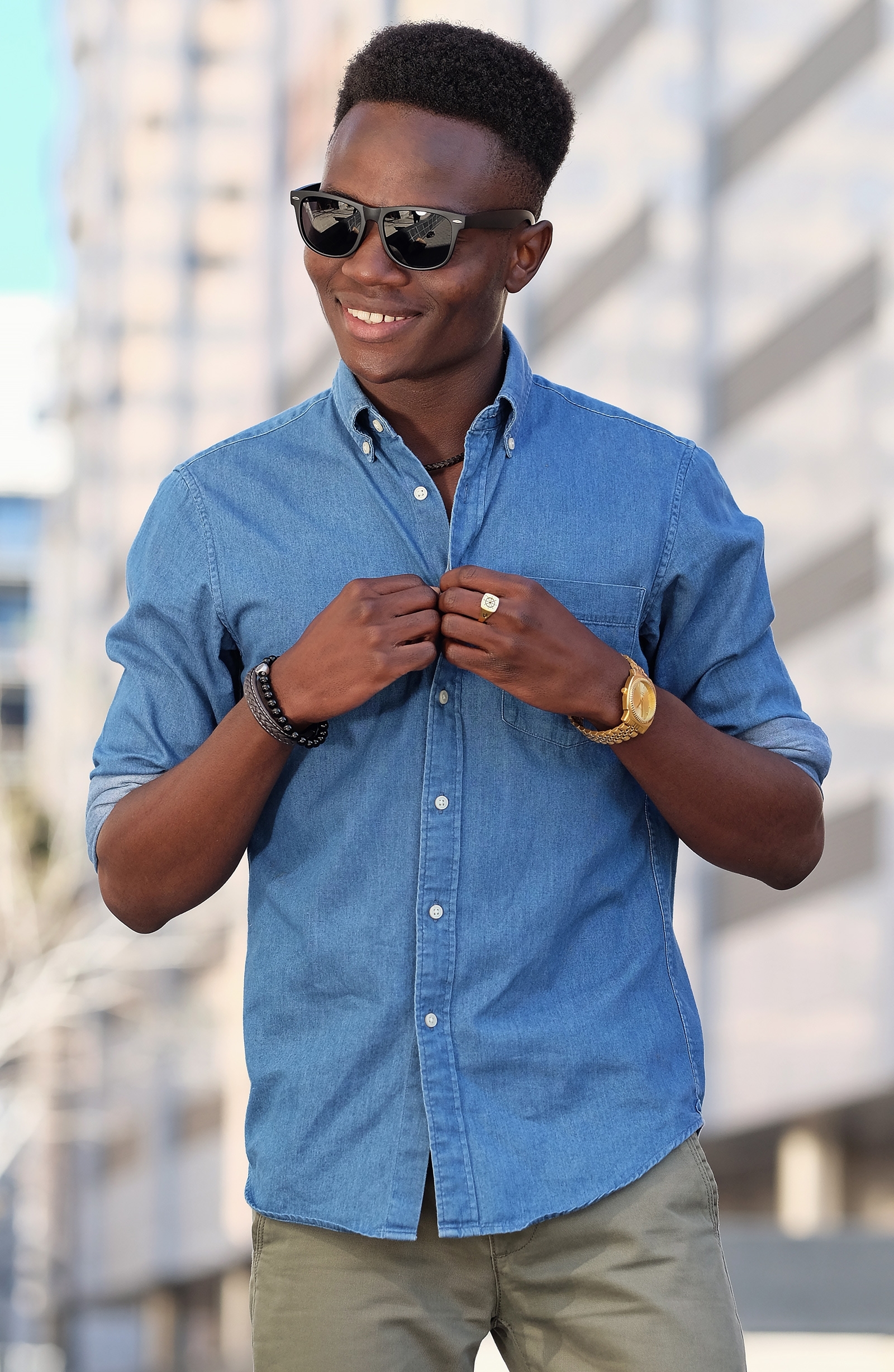 Brunt Retro Skinnarmbånd - 6