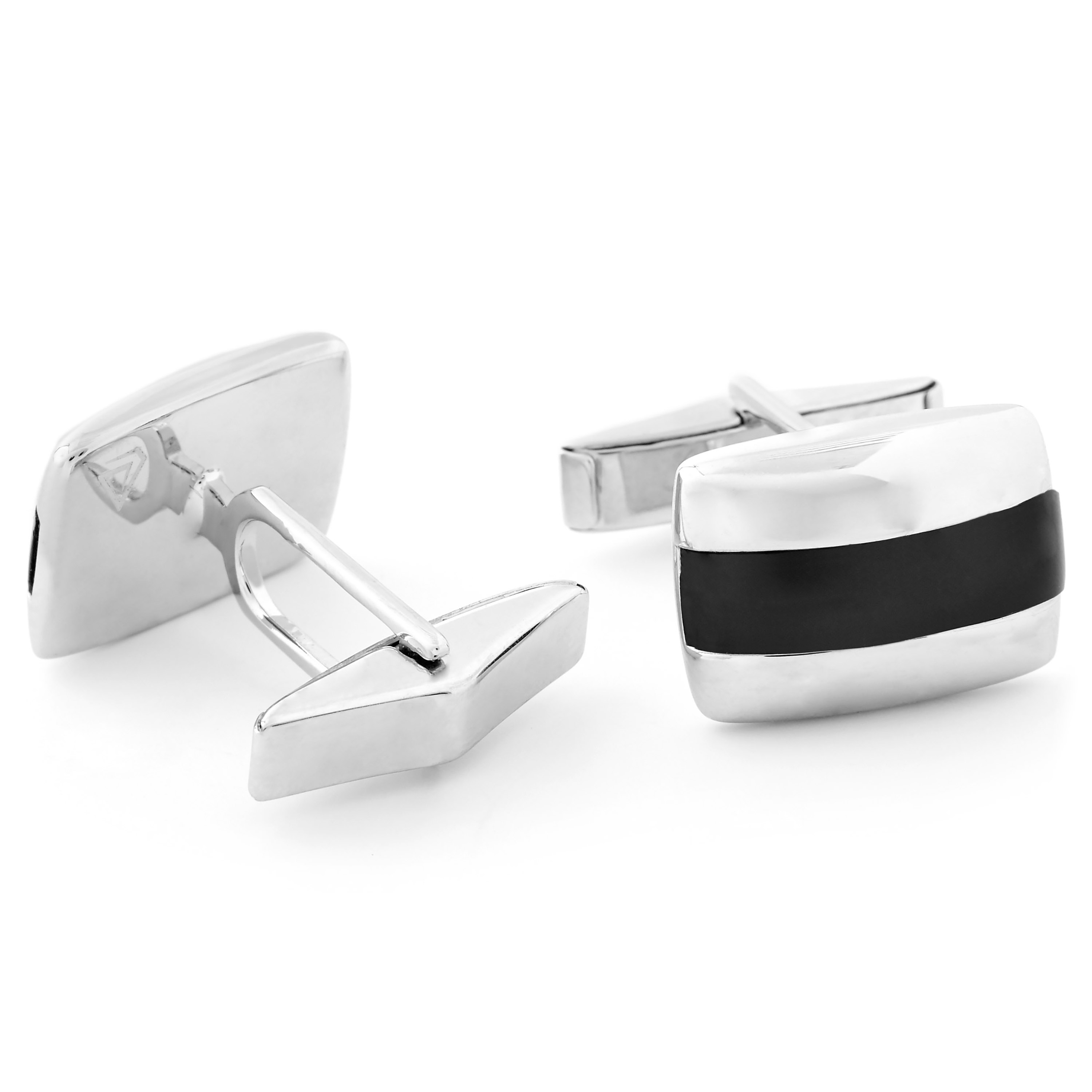 925s Sølvsett med Svart Stripe - 4