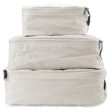 3-Pack of Cream Packing Cubes