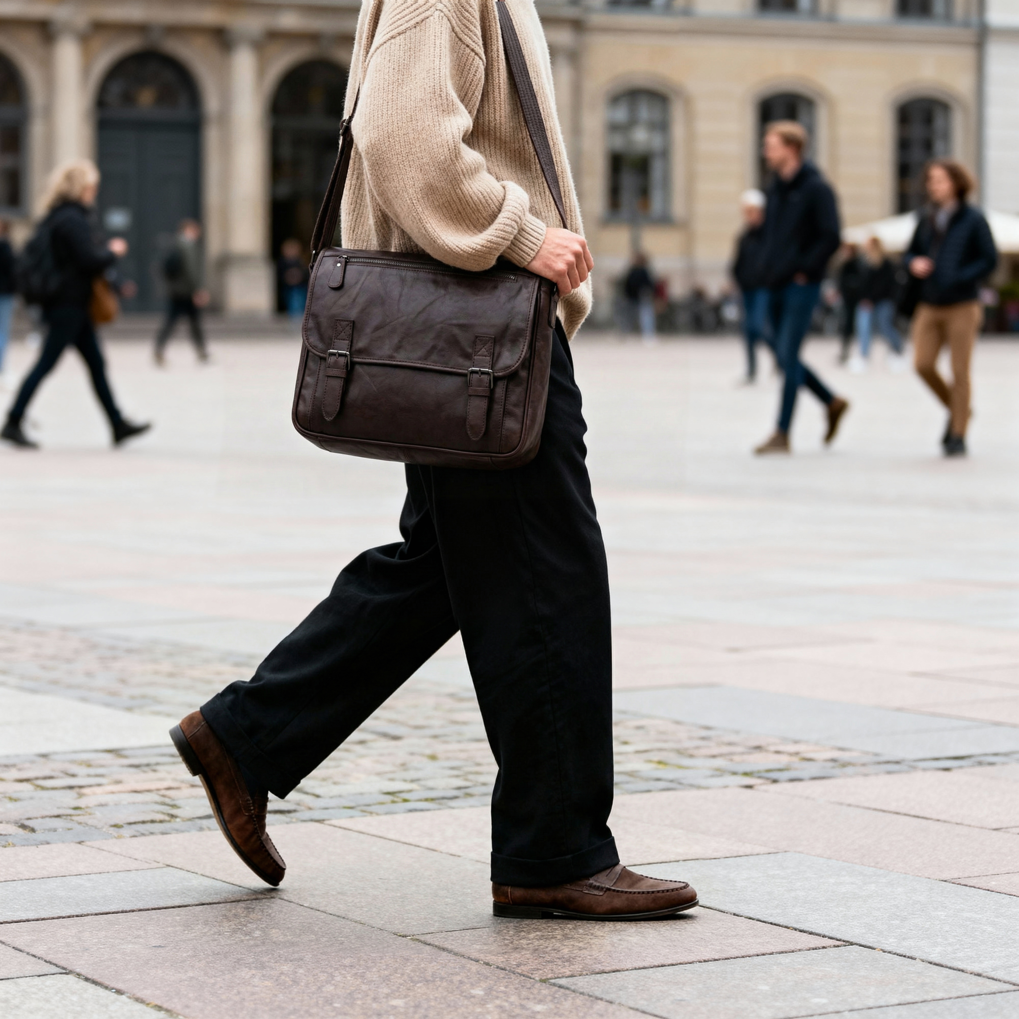 Overly usnjena torba za čez ramo - 2