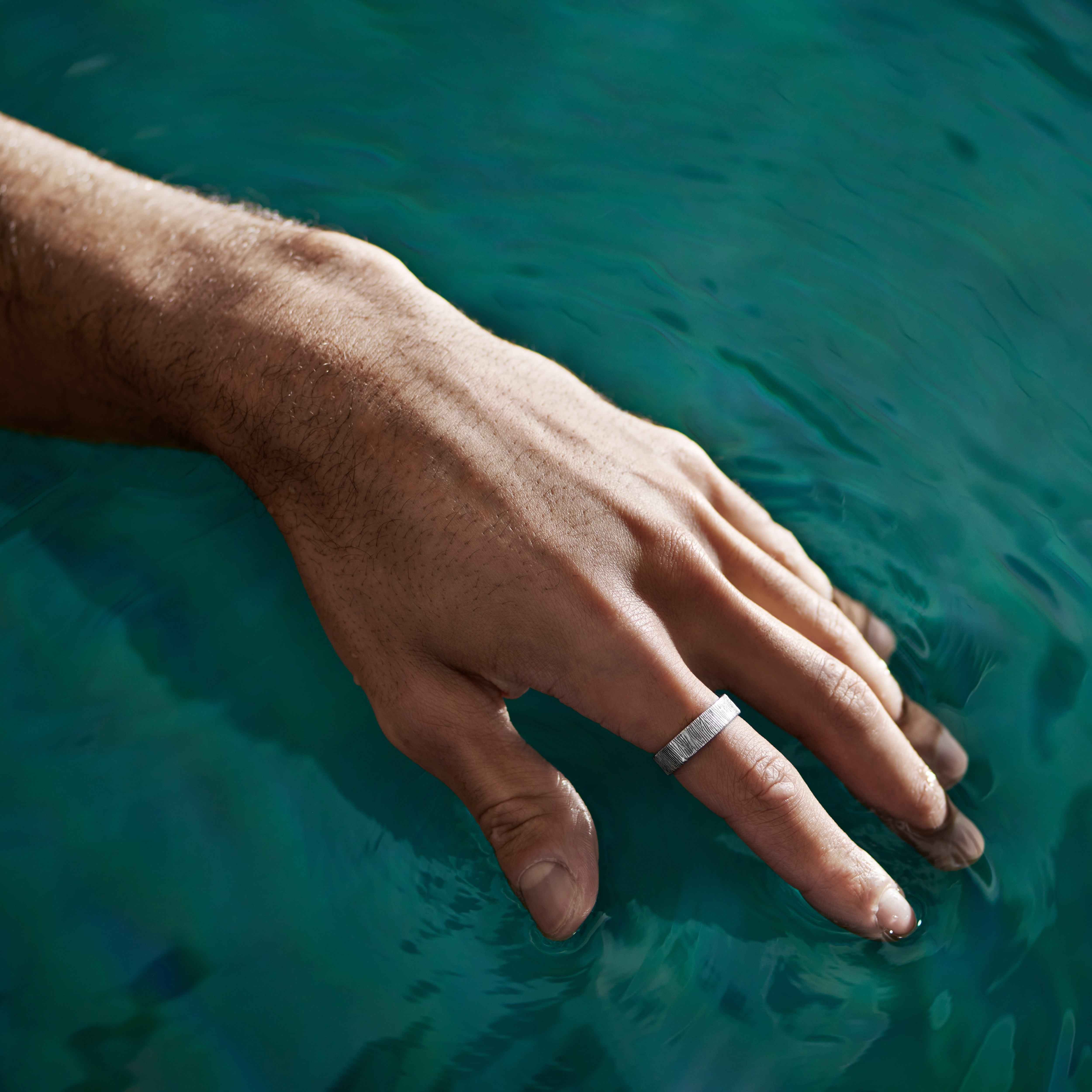 Adrian 925 Sterling Zilveren Ring met Boomschorstextuur - 4