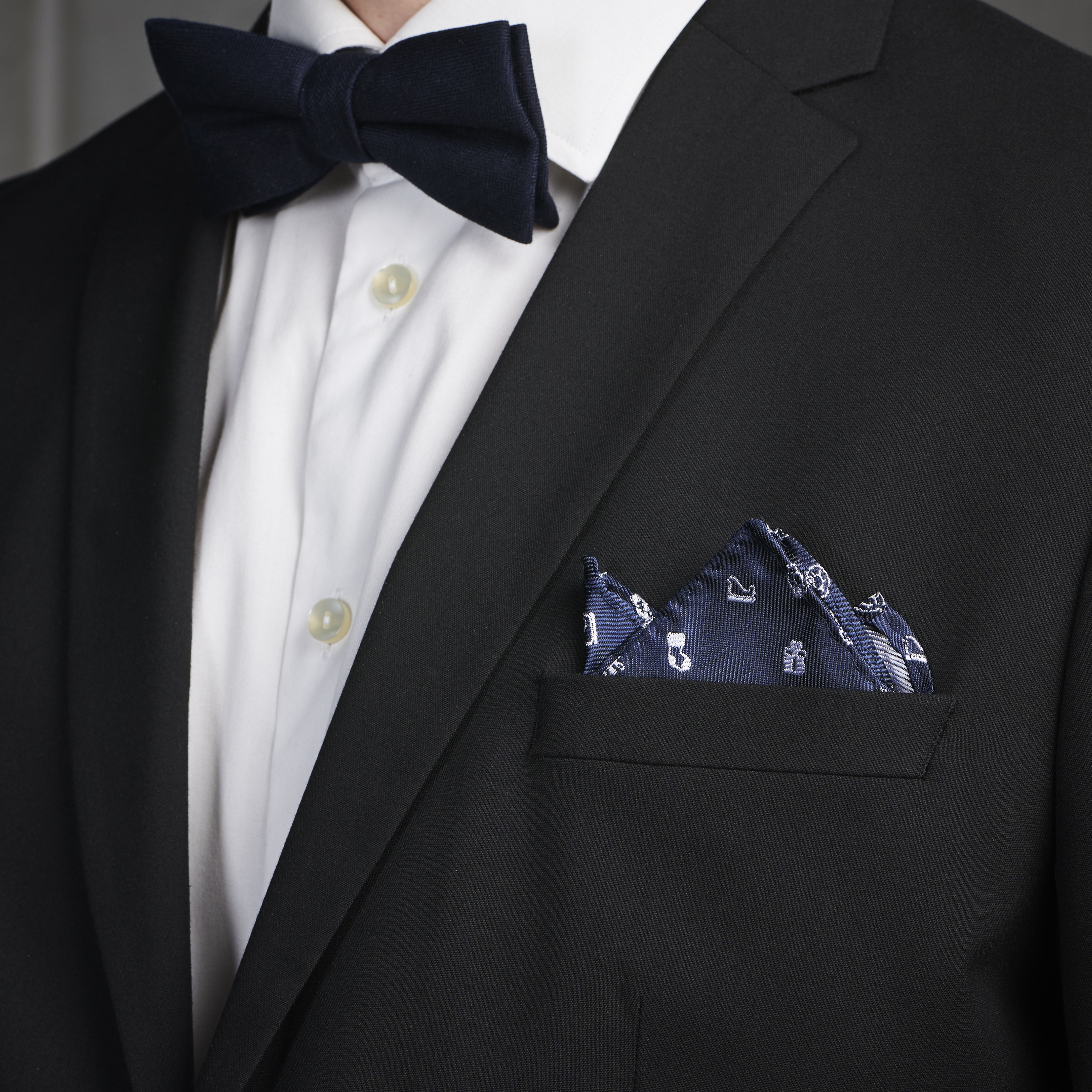 Marineblått Julelommetørkle - 3