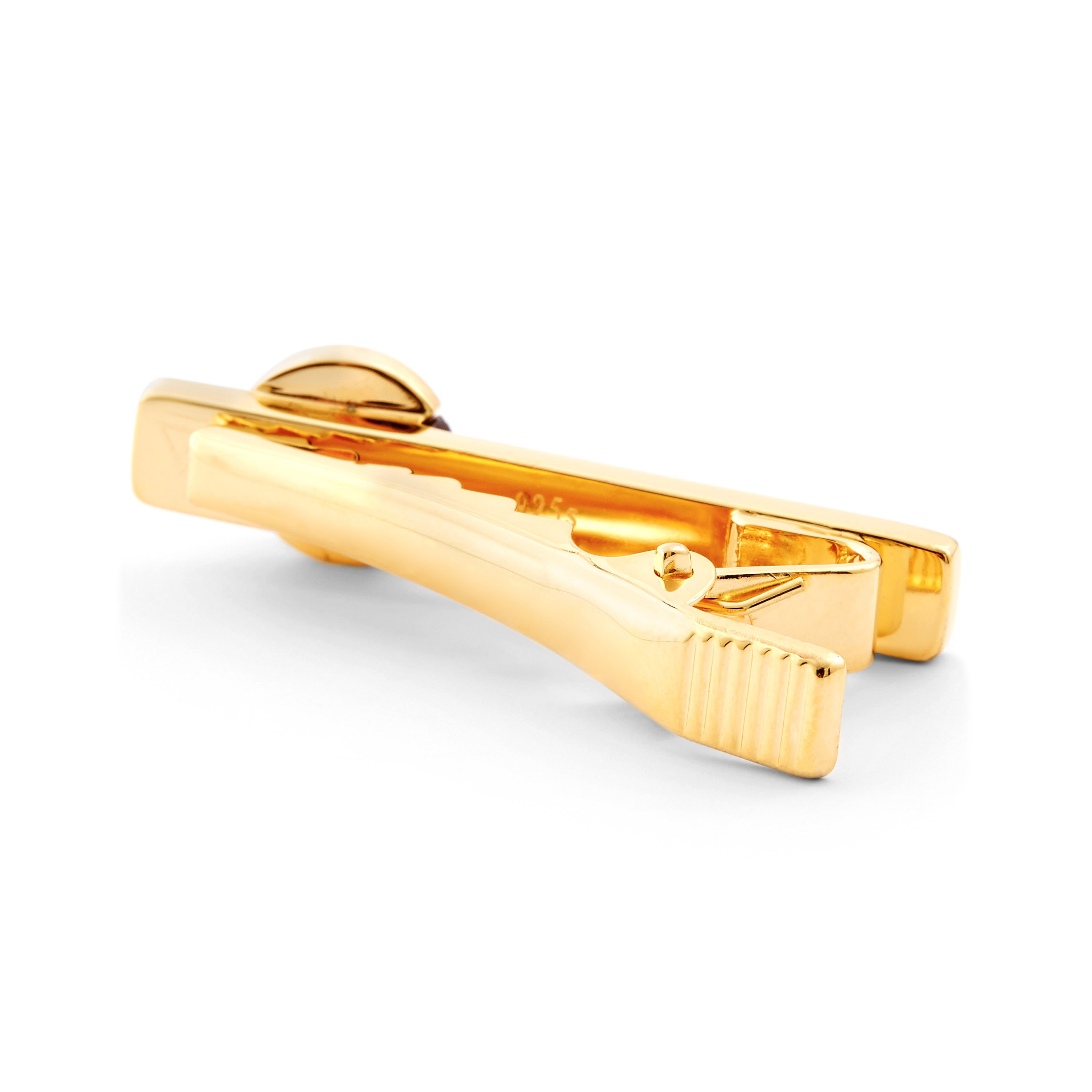 Red Tiger’s Eye 925 Silver Short Tie Clip - 2