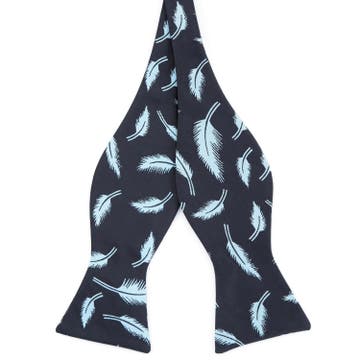 Feather Print Self-Tie Bow Tie Feather Print Self-Tie Bow Tie