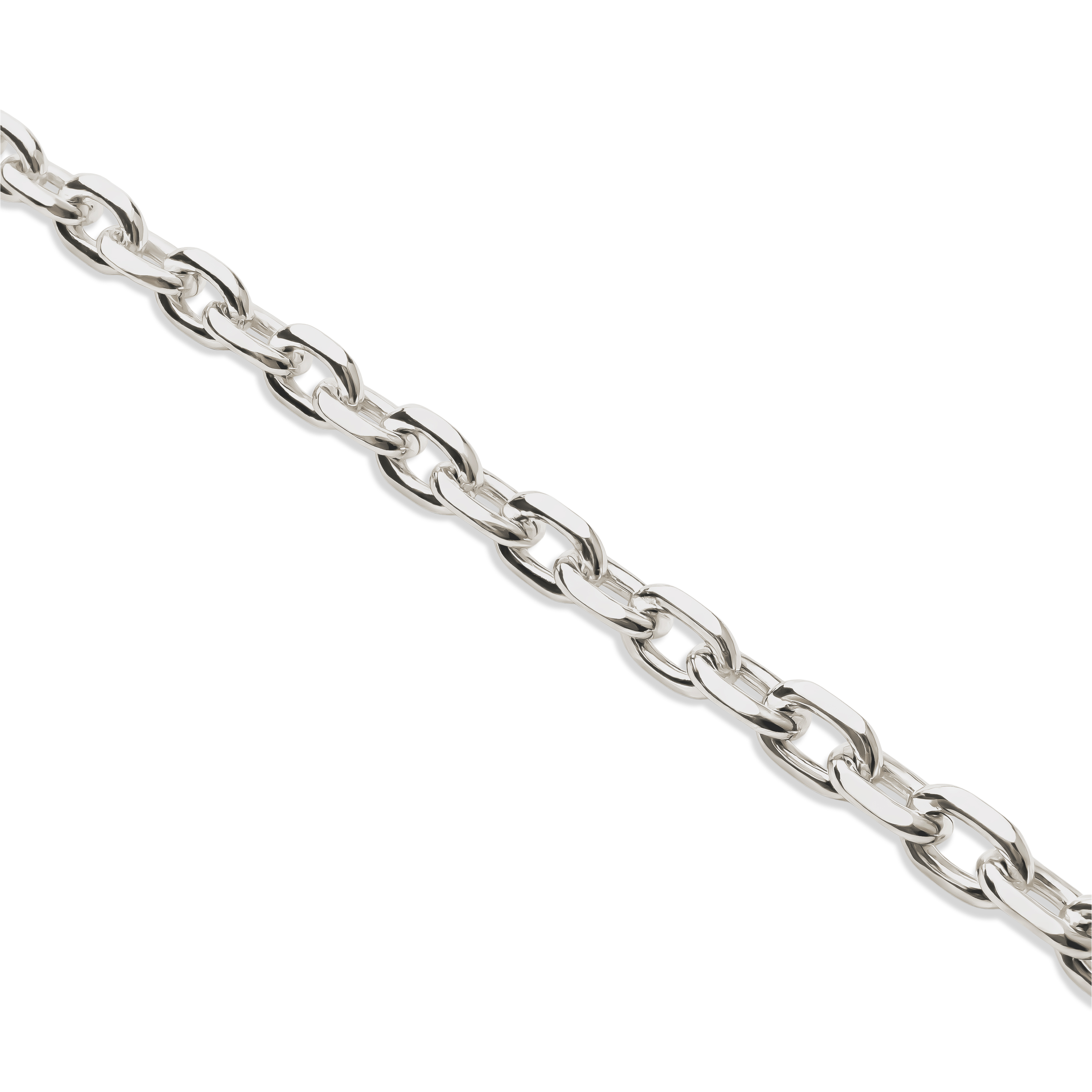 Argentia | 925 スターリングシルバー 4mm ケーブルチェーン ネックレス（ロウ仕上げ） - 7