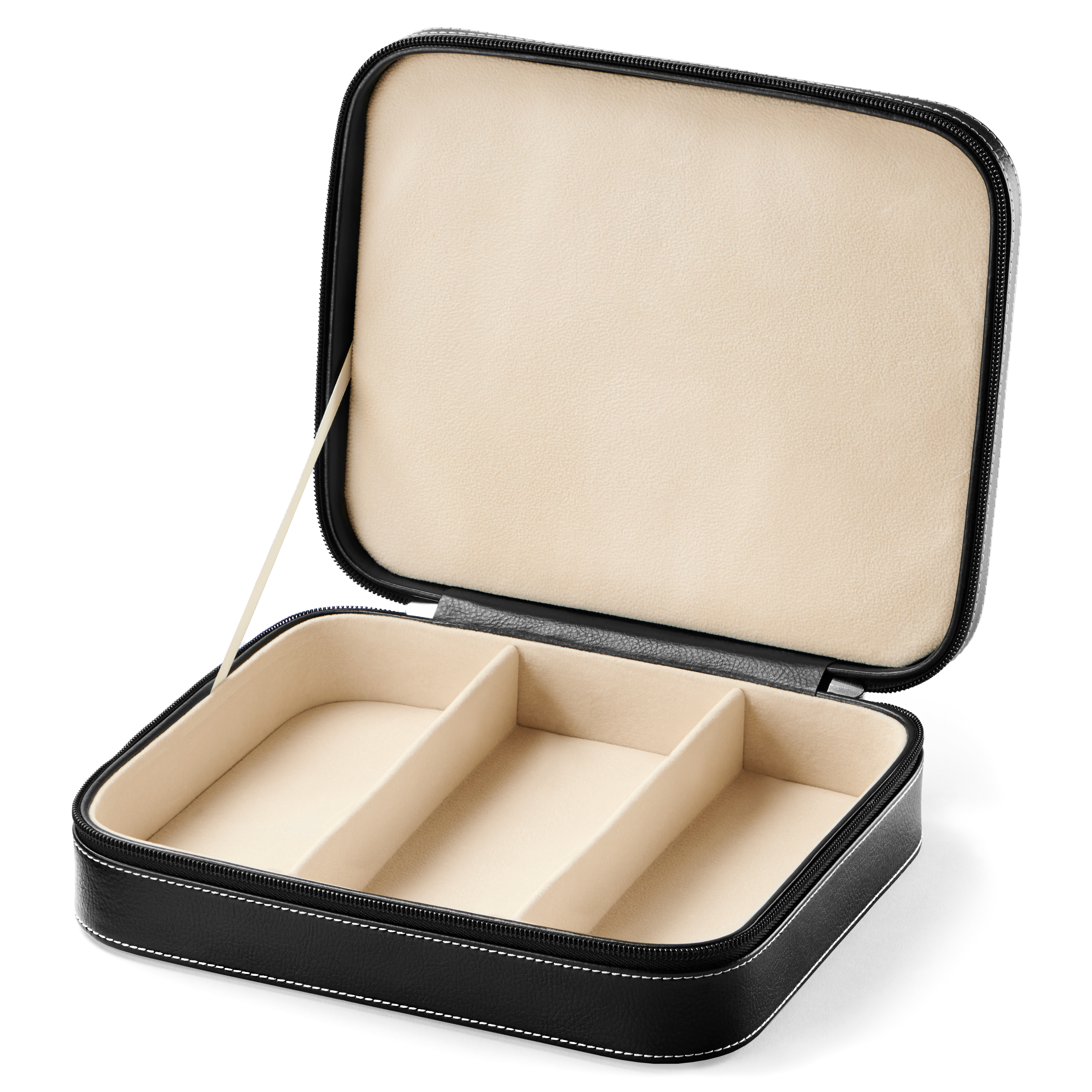 Custodia per occhiali in ecopelle nera – 3 paia - 2