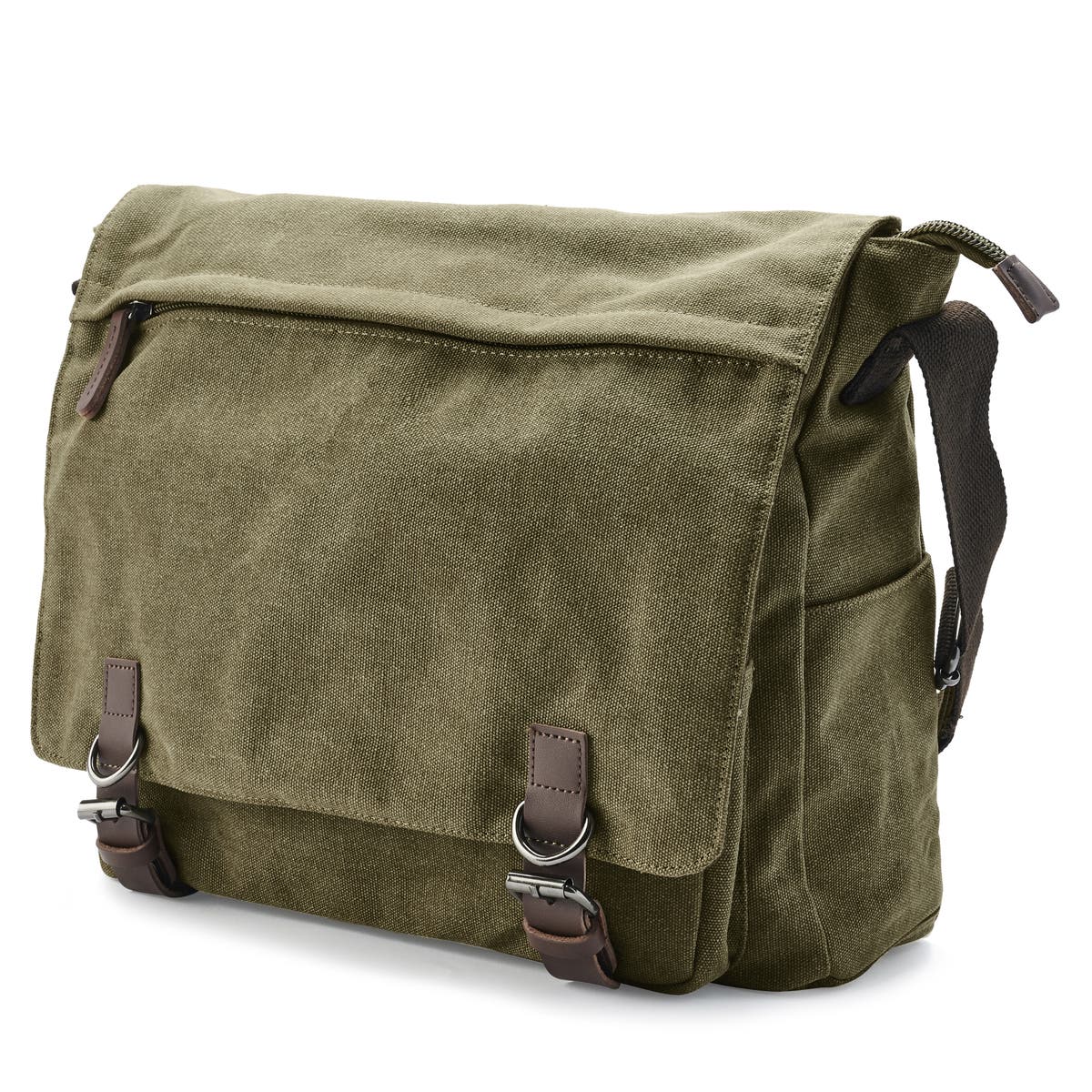 Army Green Canvas Messenger Bag In stock! Trendhim