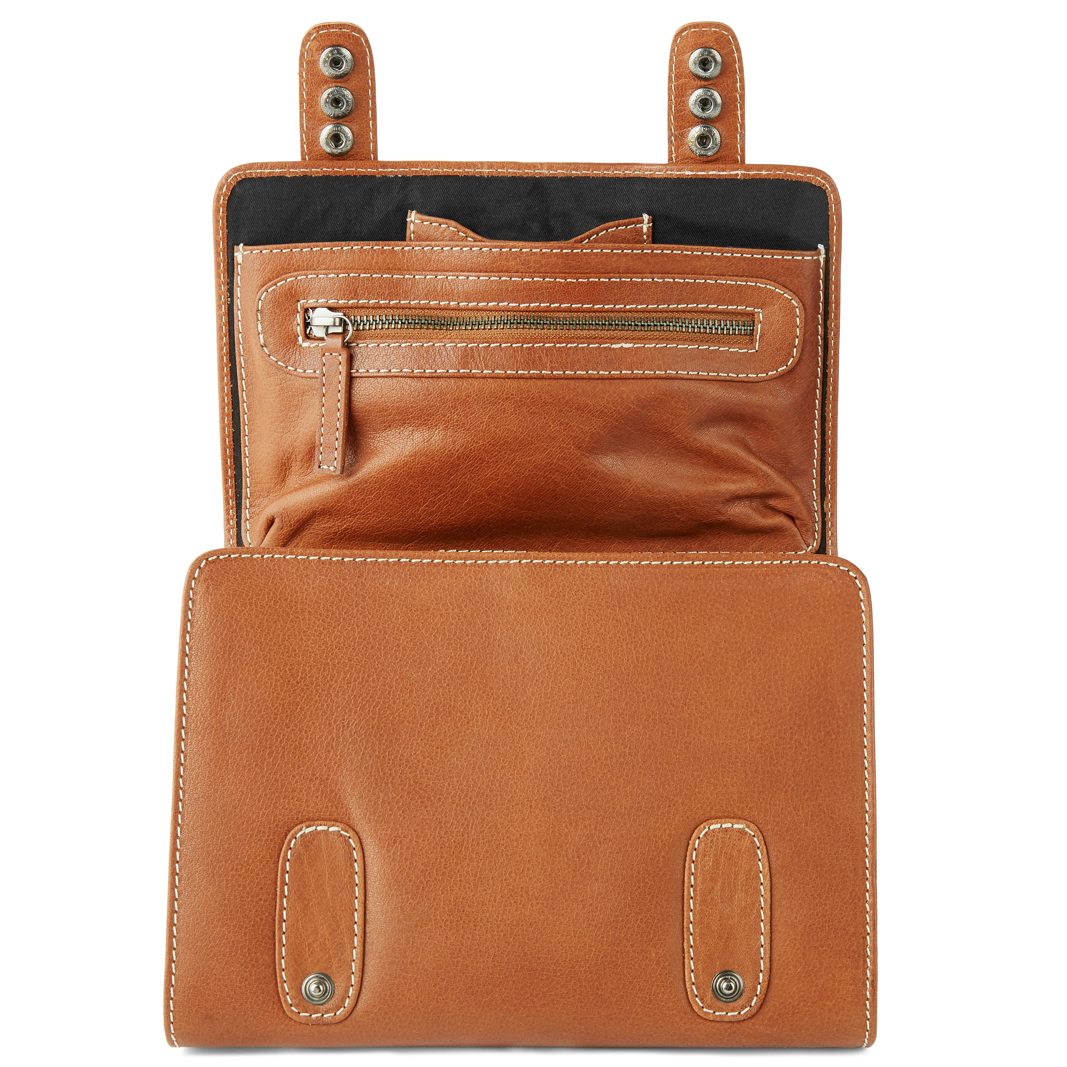 Kellanruskea Oxford-ripustettava toilettilaukku - 5