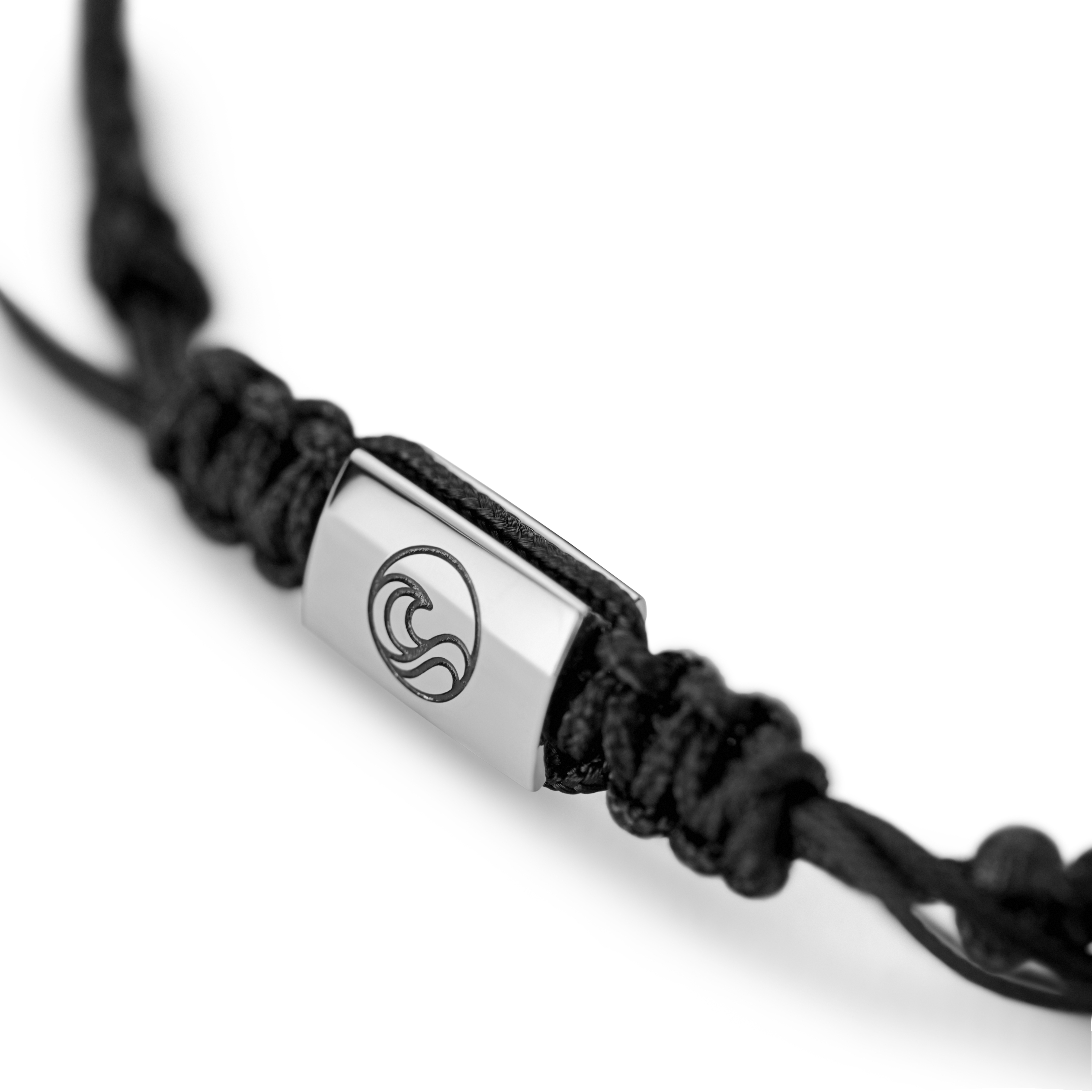 Atlantis | Black Nylon Mother-of-Pearl Bracelet - 6