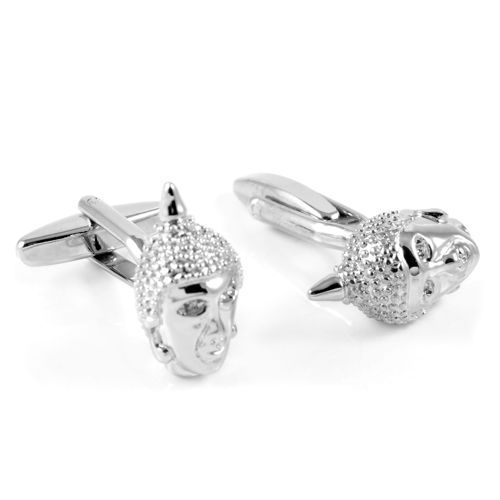 Silver-Tone Buddha Cufflinks - 2