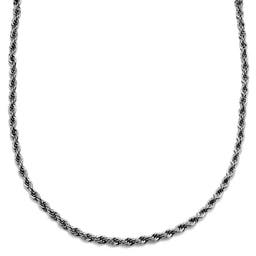 Collin Amager Silver-Tone 6mm Rope Chain Necklace