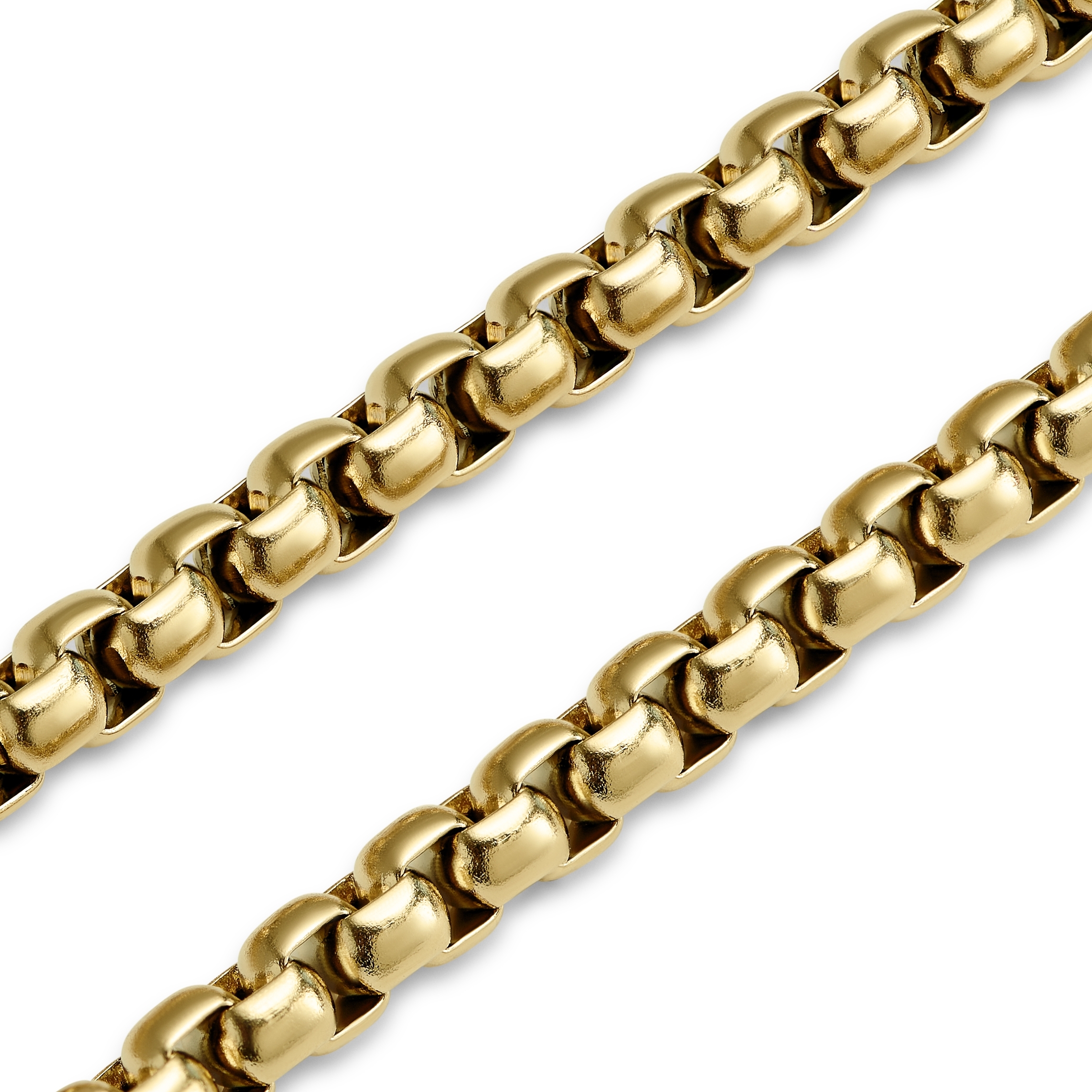 Essentials | 1/5" (5 mm) Gold-Tone Curved Box Chain Bracelet - 4