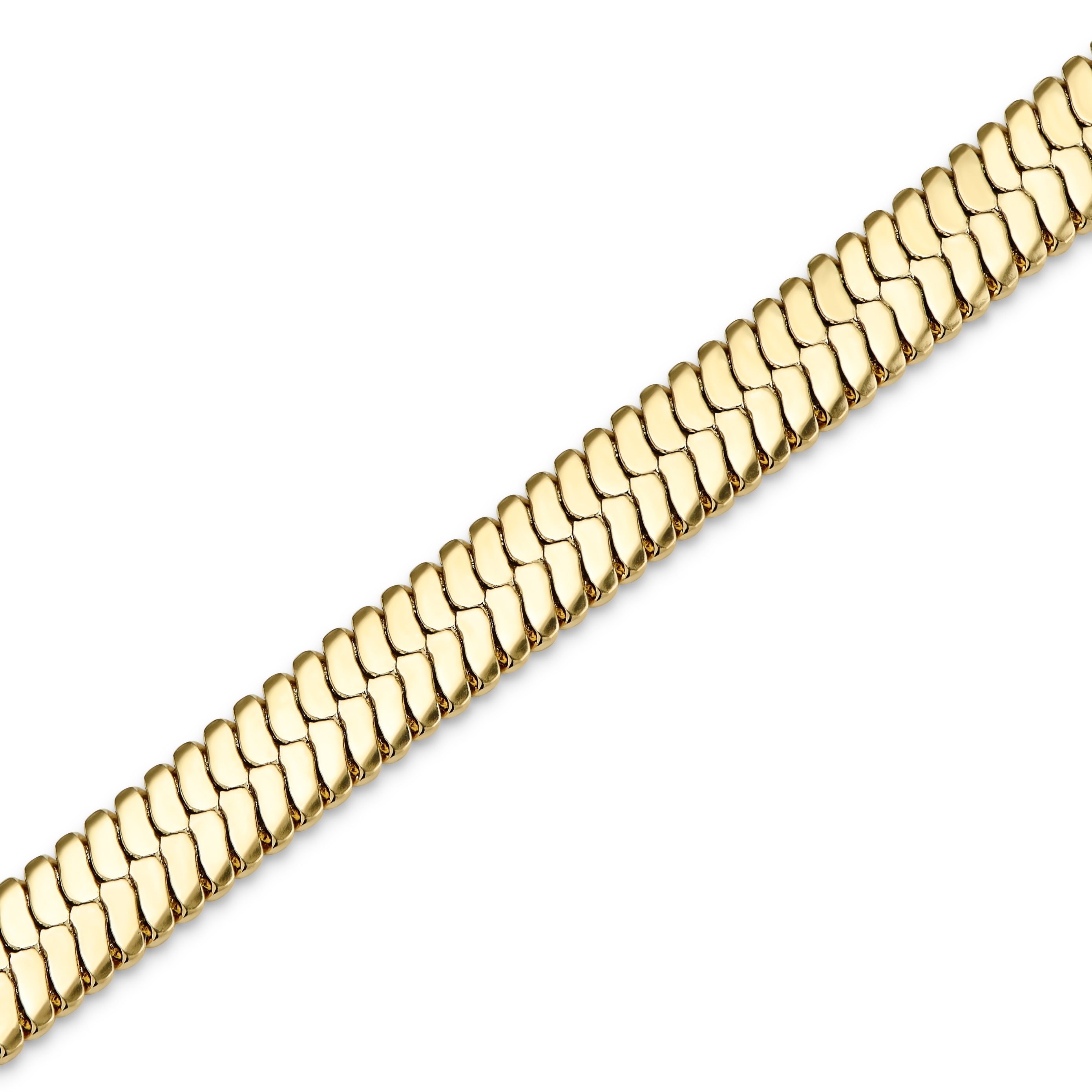 Essentials | 6 mm goldfarbenes Fischgrätenketten-Armband - 4